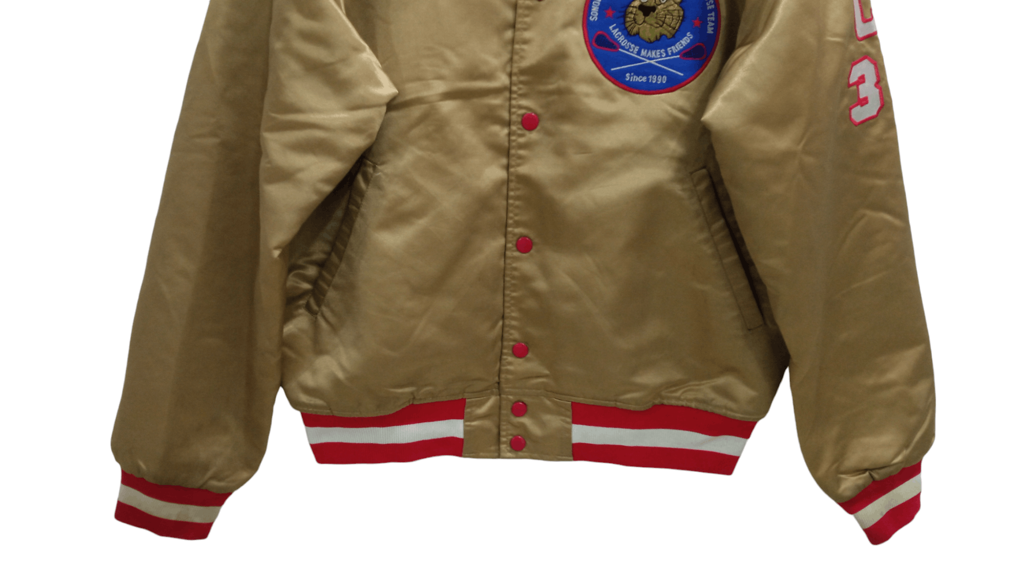 Vintage 🔥🔥Vintage 90s QB Club Lacrosse Team SGWC Varsity Jacket Size US L / EU 52-54 / 3 - 12 Thumbnail
