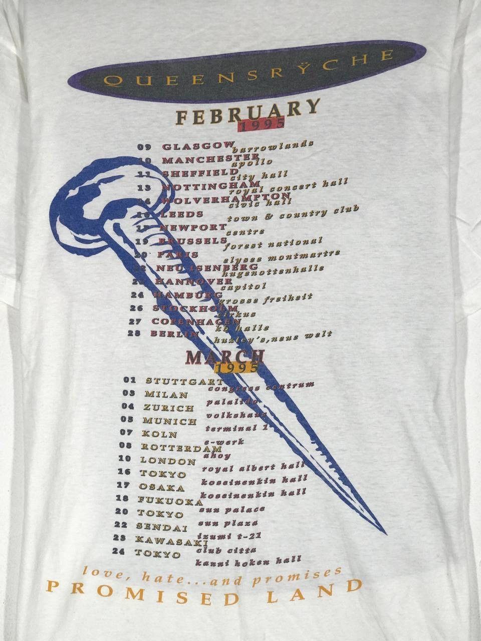Band Tees × Vintage Vintage 1995 Queensryche promised land tour Size US L / EU 52-54 / 3 - 8 Thumbnail