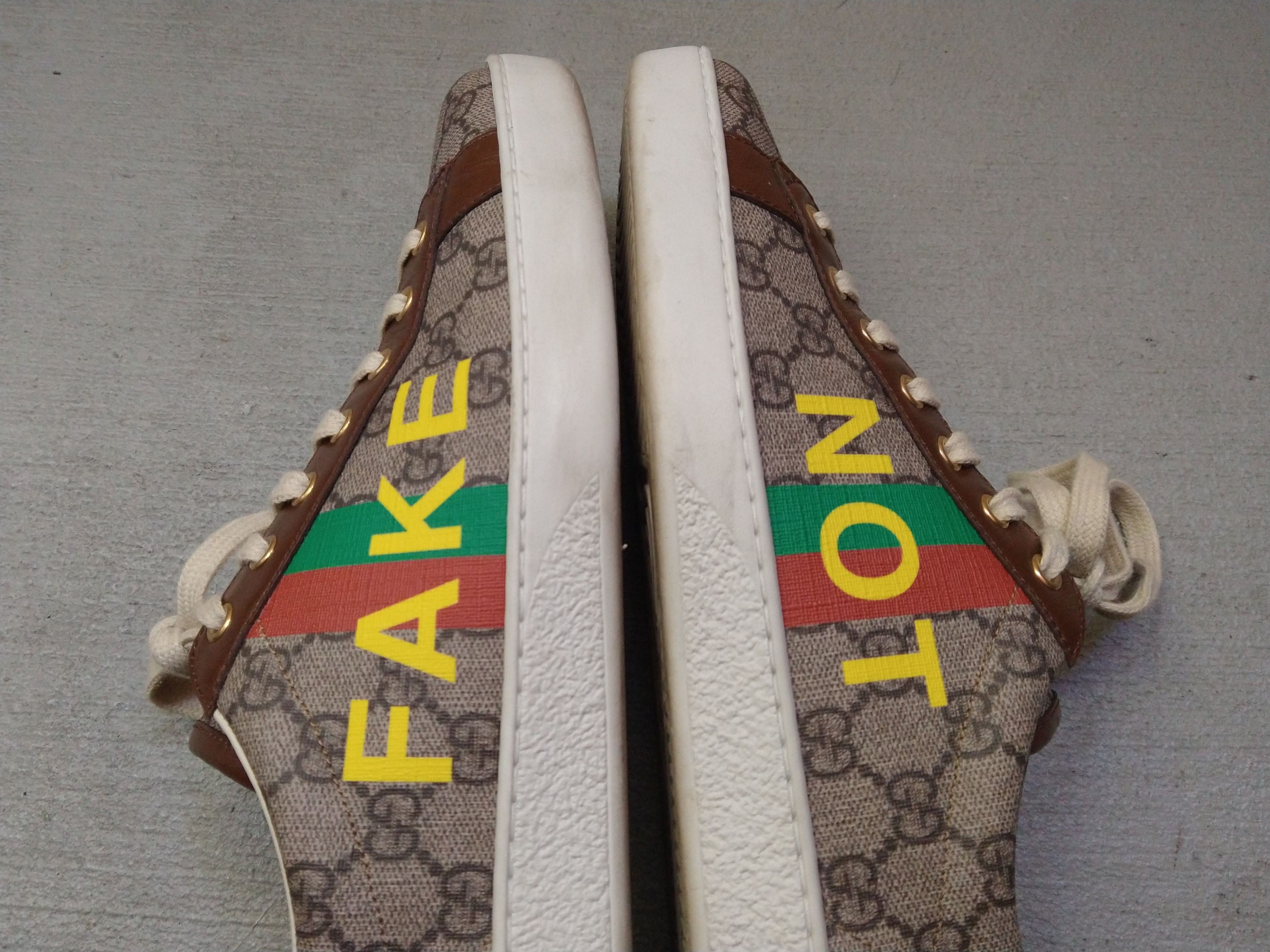 Gucci Gucci Ace Sneakers Size 10.5 Monogram Brown Green Low Size US 10.5 / EU 43-44 - 10 Thumbnail