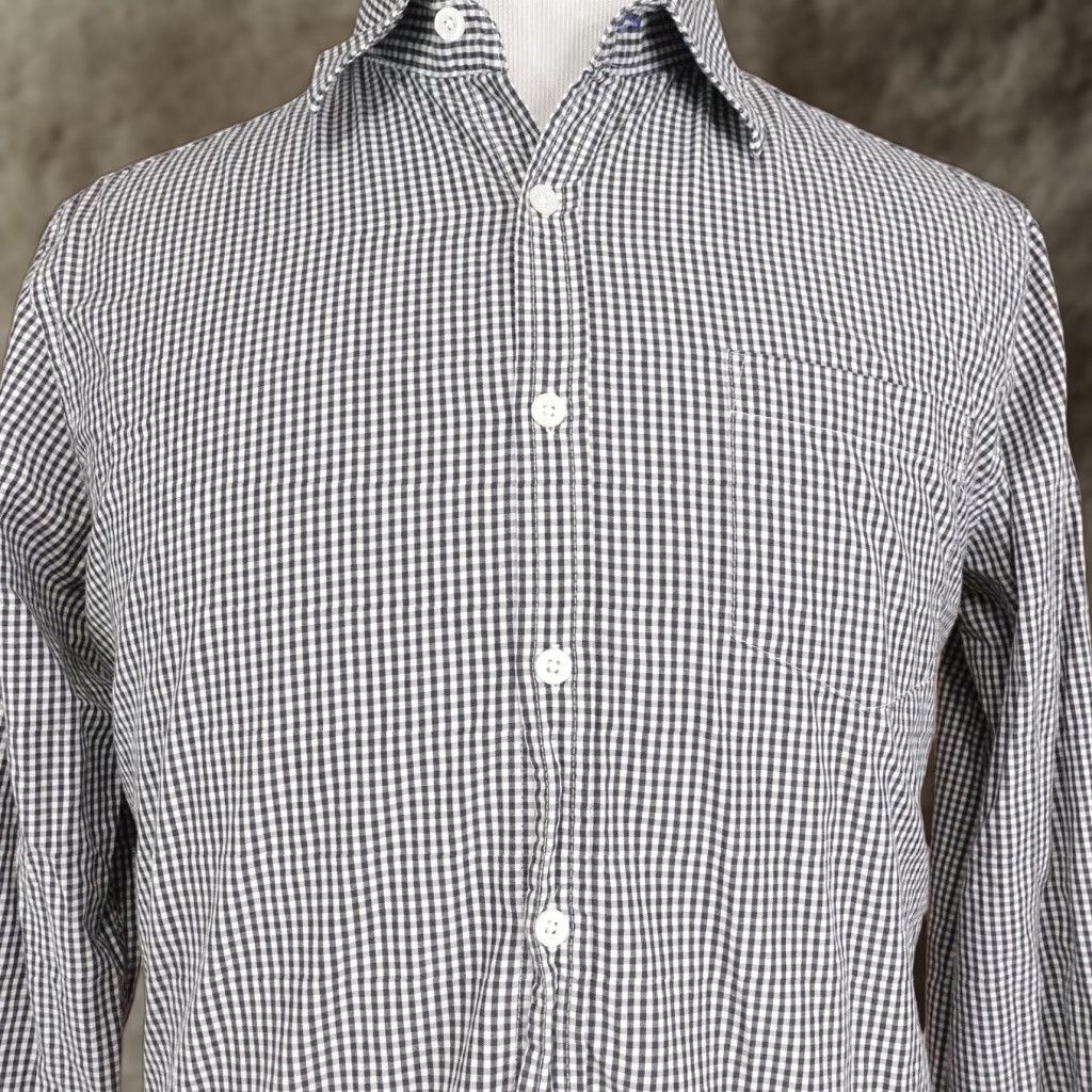 Kenneth Cole Kenneth Cole Reaction Shirt Mens L Black Check Long Sleeve Button-Up Regular Fit Size US L / EU 52-54 / 3 - 1 Thumbnail