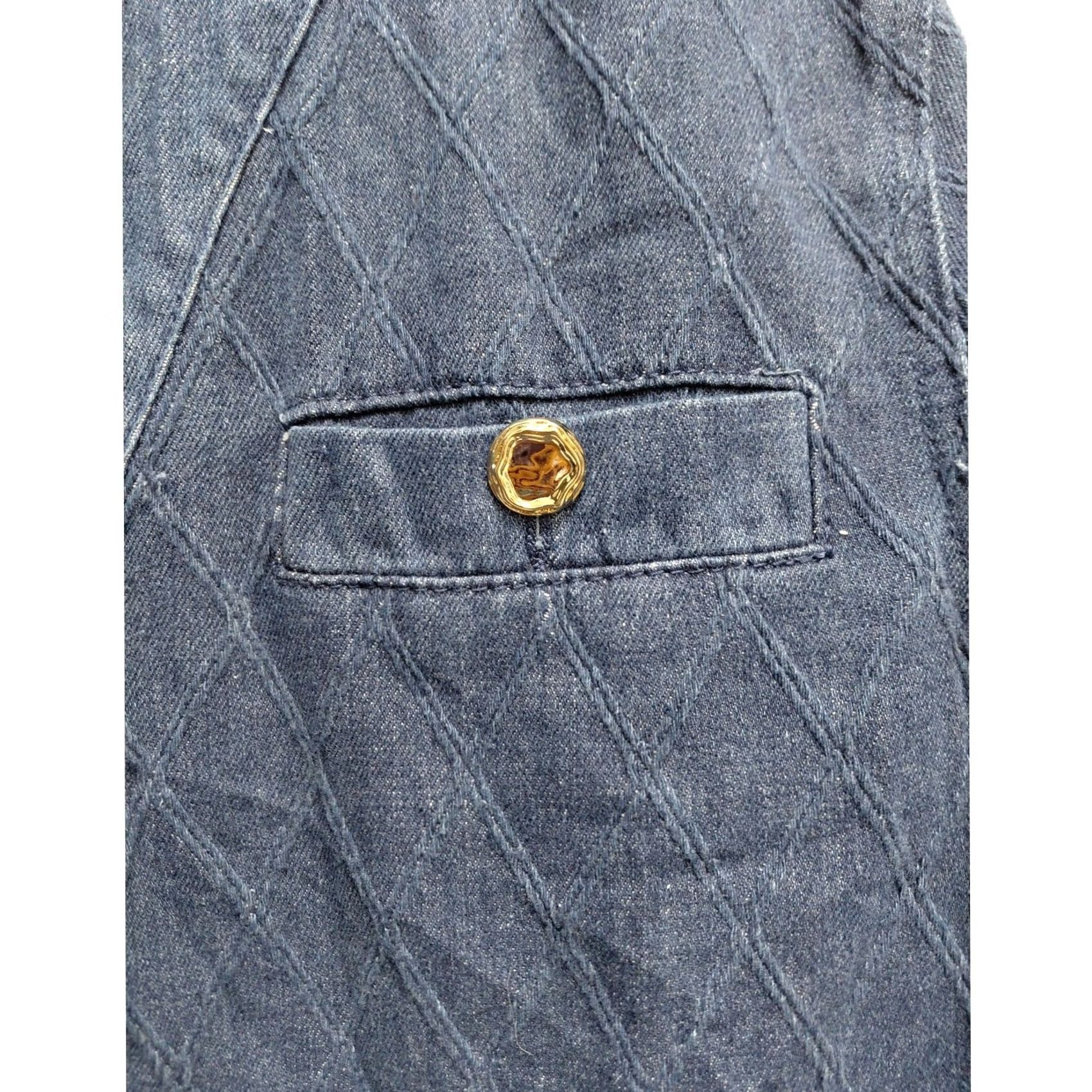 Vintage FREEMARKET Jacket Blue Solid Denim 100% Cotton Zip Button Hip Length S Womens Size S / US 4 / IT 40 - 3 Thumbnail