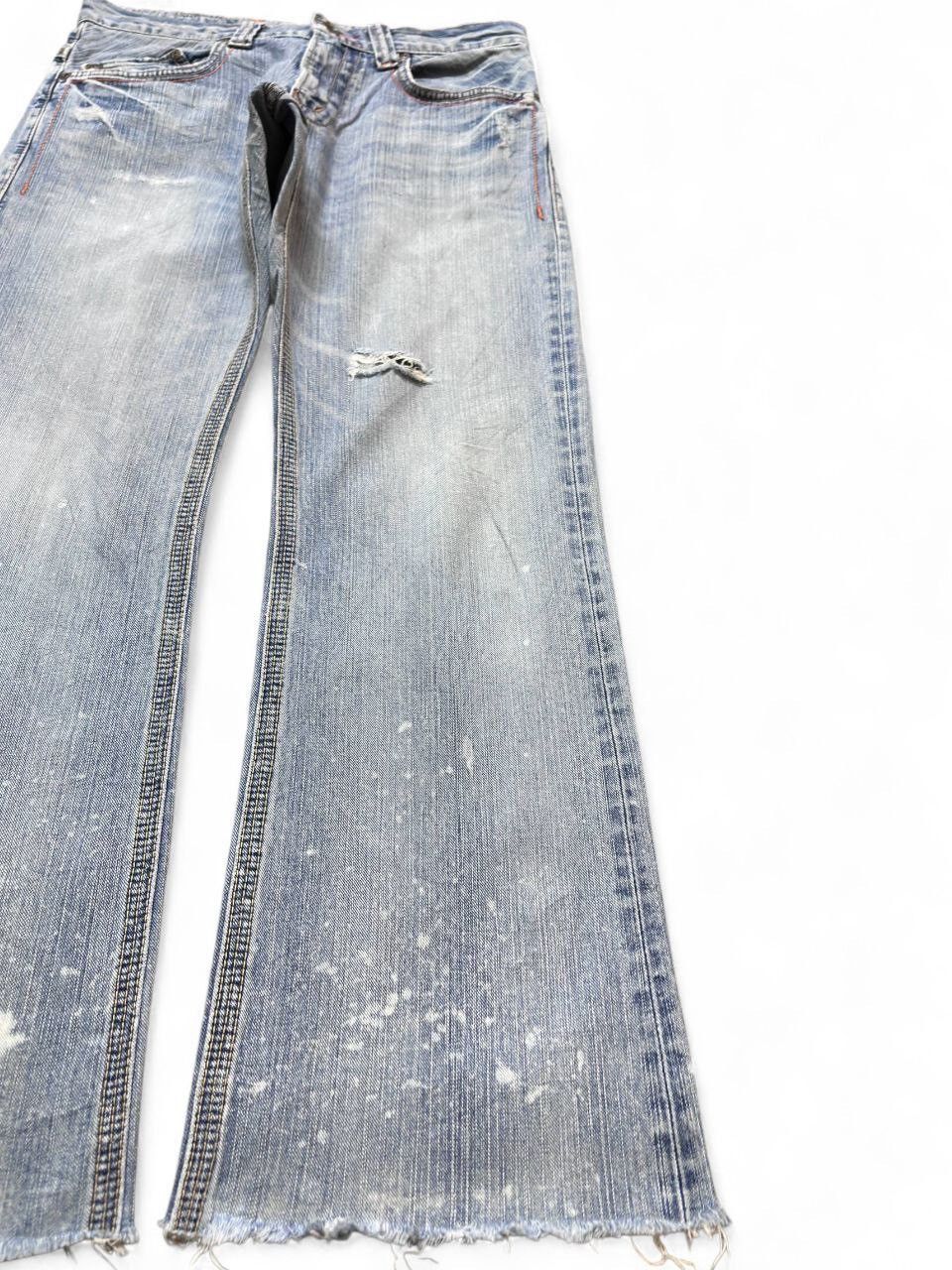Edwin Vintage Edwin XV-S Flare Bootcut Faded Buckle Belt Denim Size US 31 - 4 Thumbnail