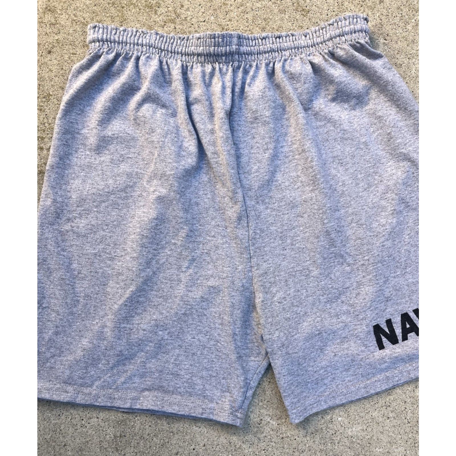 Vintage Unbranded NAVY Shorts Athletic Gray 80s High Waist Gym USA S Inseam 5" Cotton Polyester Blend Men’s Vintage Style Shirt Size US 29 - 4 Thumbnail