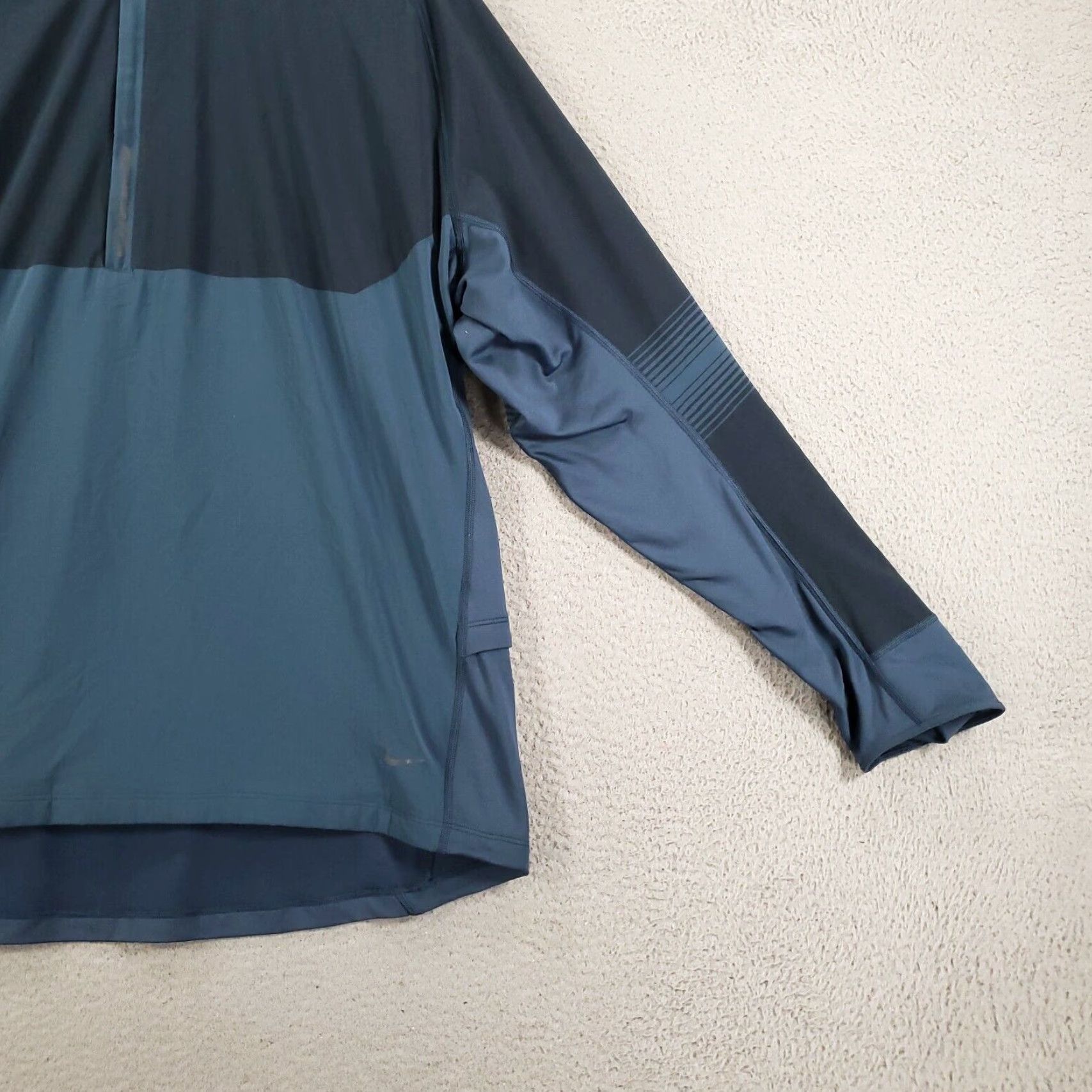 Nike Nike Dri-Fit Running Pullover Mens XL 1/4 Zip Jacket Sweater Zip Pockets Blue Size US XL / EU 56 / 4 - 4 Thumbnail