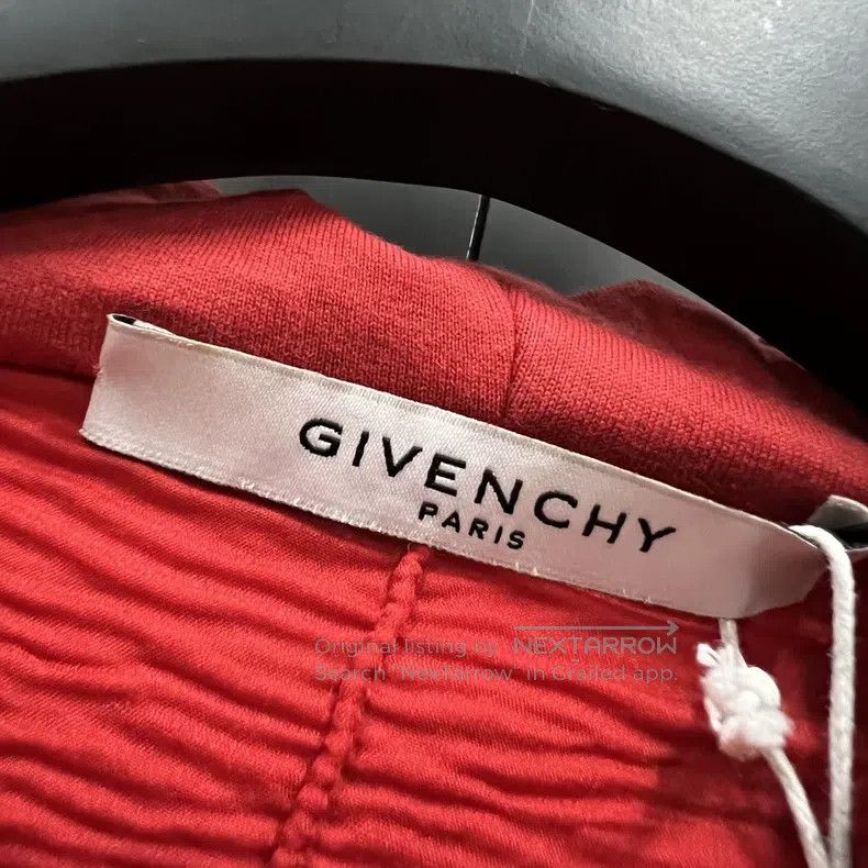 Givenchy Givenchy Red Big Ripped Logo Hoodie (Size M) Size US M / EU 48-50 / 2 - 4 Thumbnail