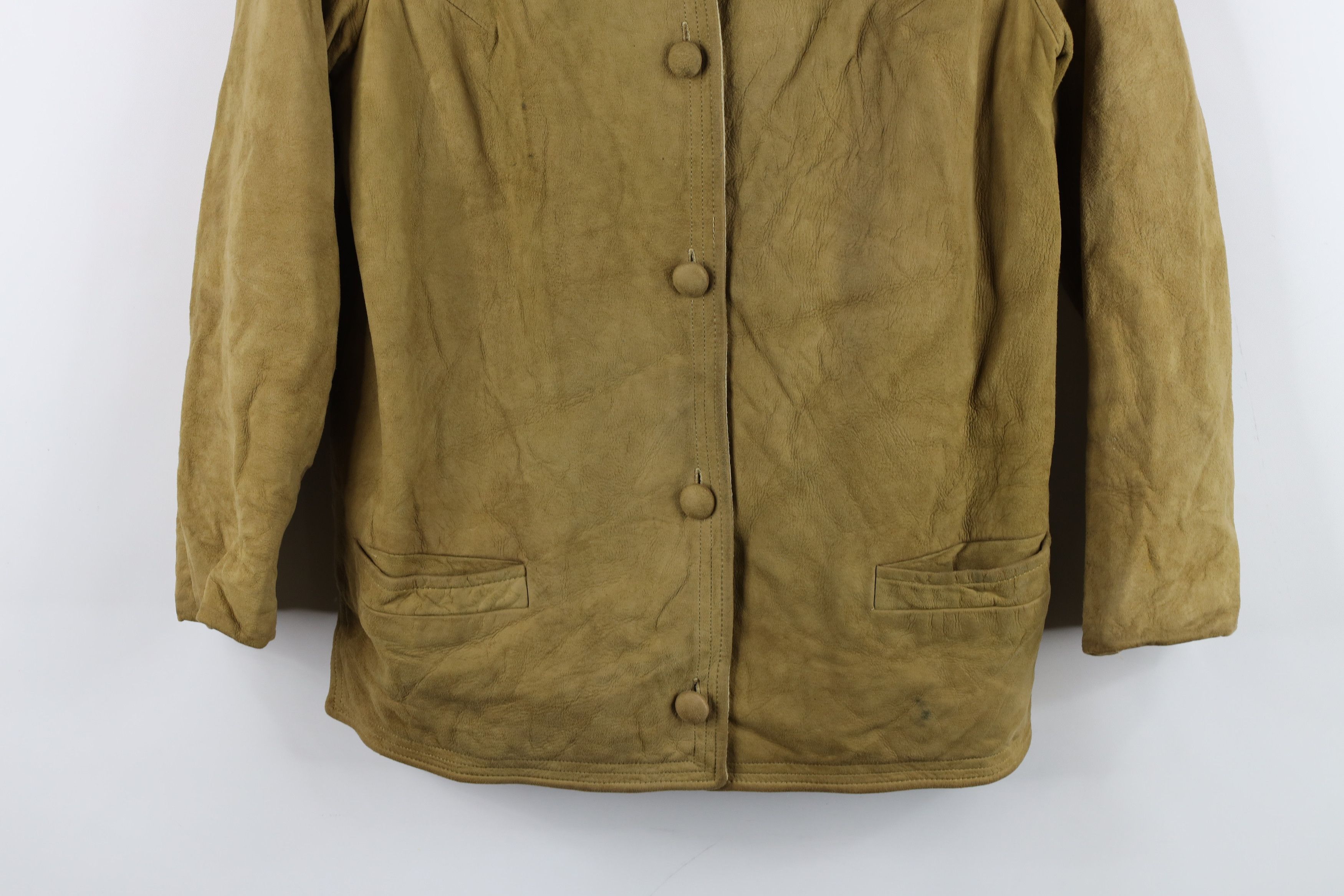 Vintage Vintage 30s 40s Streetwear Suede Leather Button Jacket USA Size L / US 10 / IT 46 - 3 Thumbnail