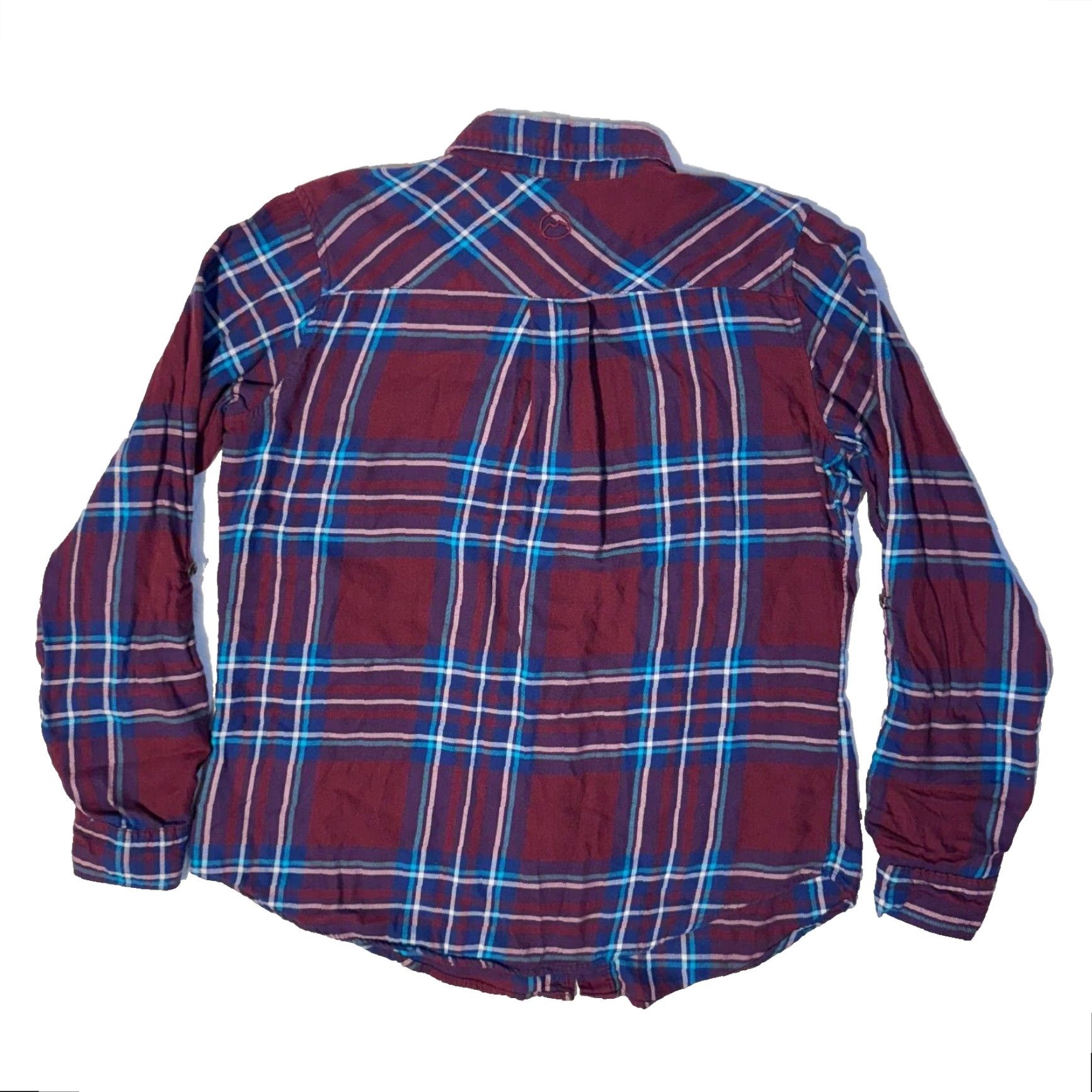 Vintage Magellan Shirt Plaid Button-Up Long Sleeve Classic Fit M Women Red Blue Maroon & Blue Plaid Shirt Size M / US 6-8 / IT 42-44 - 7 Thumbnail
