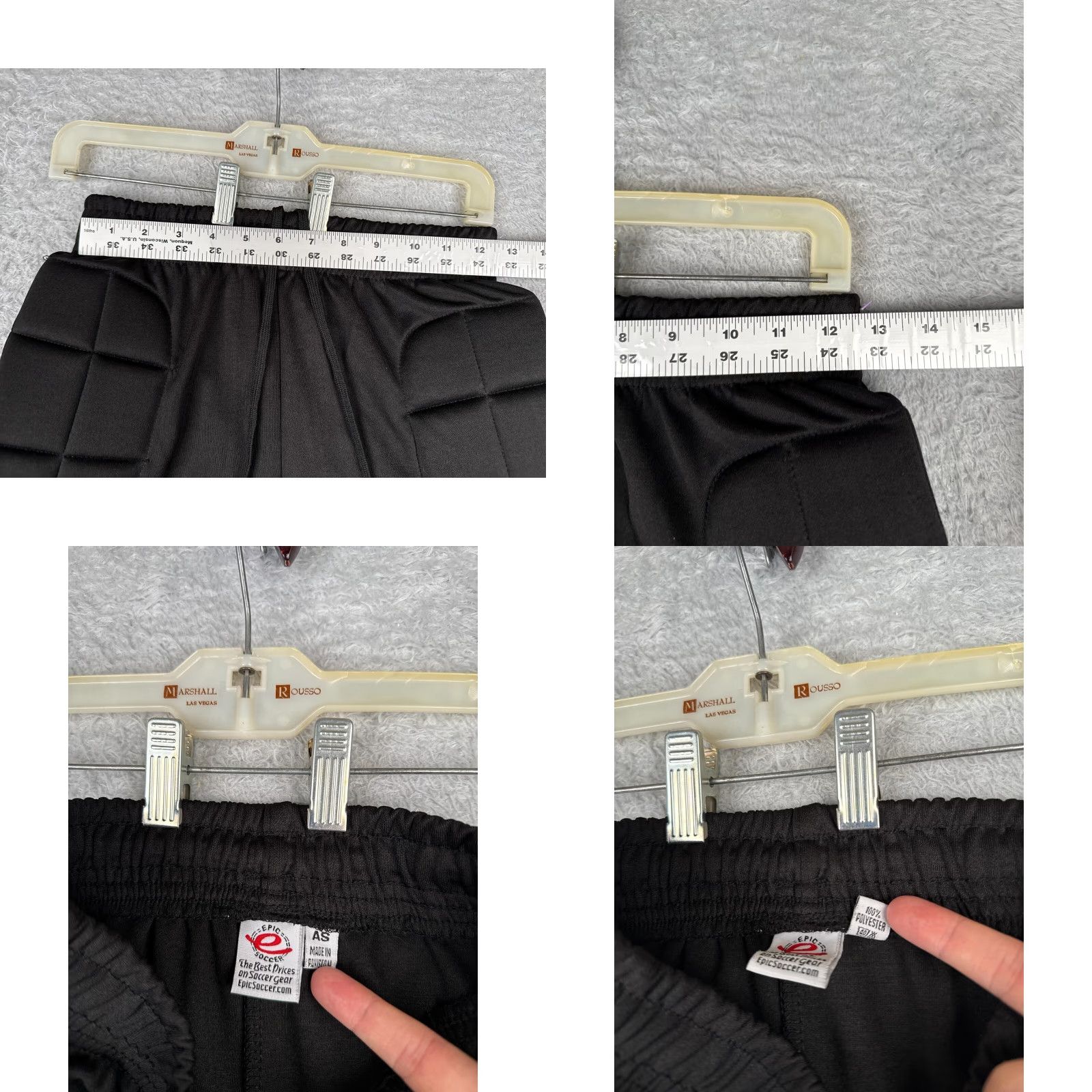 Vintage Epic Soccer Shorts Adult S Black Padded Goalie Polyester Training Casual Men Size US 29 - 8 Thumbnail