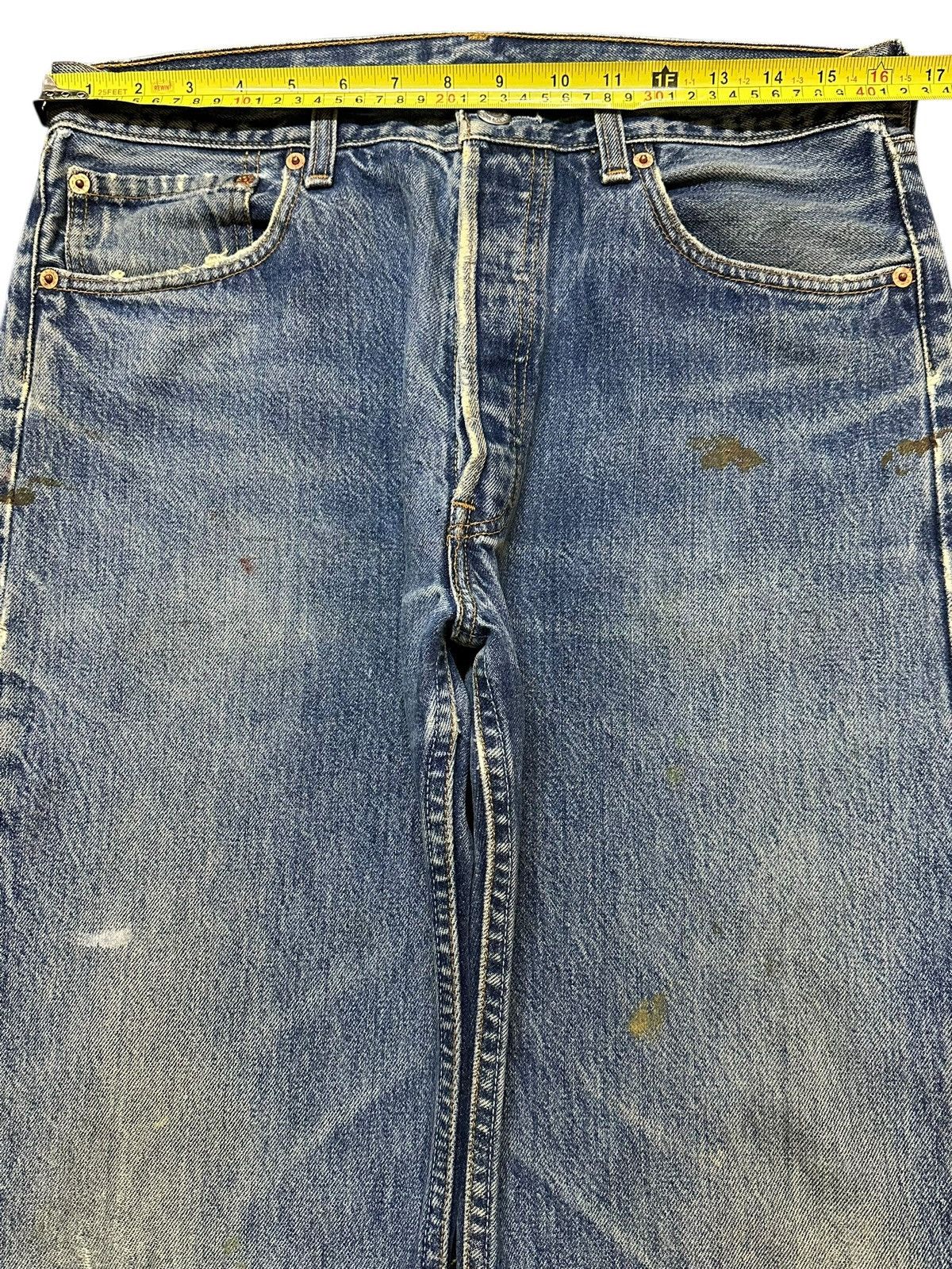 Levi's Vintage 90s Levis 501 Faded Wash Distress Style Loose Jeans Size US 32 / EU 48 - 11 Thumbnail