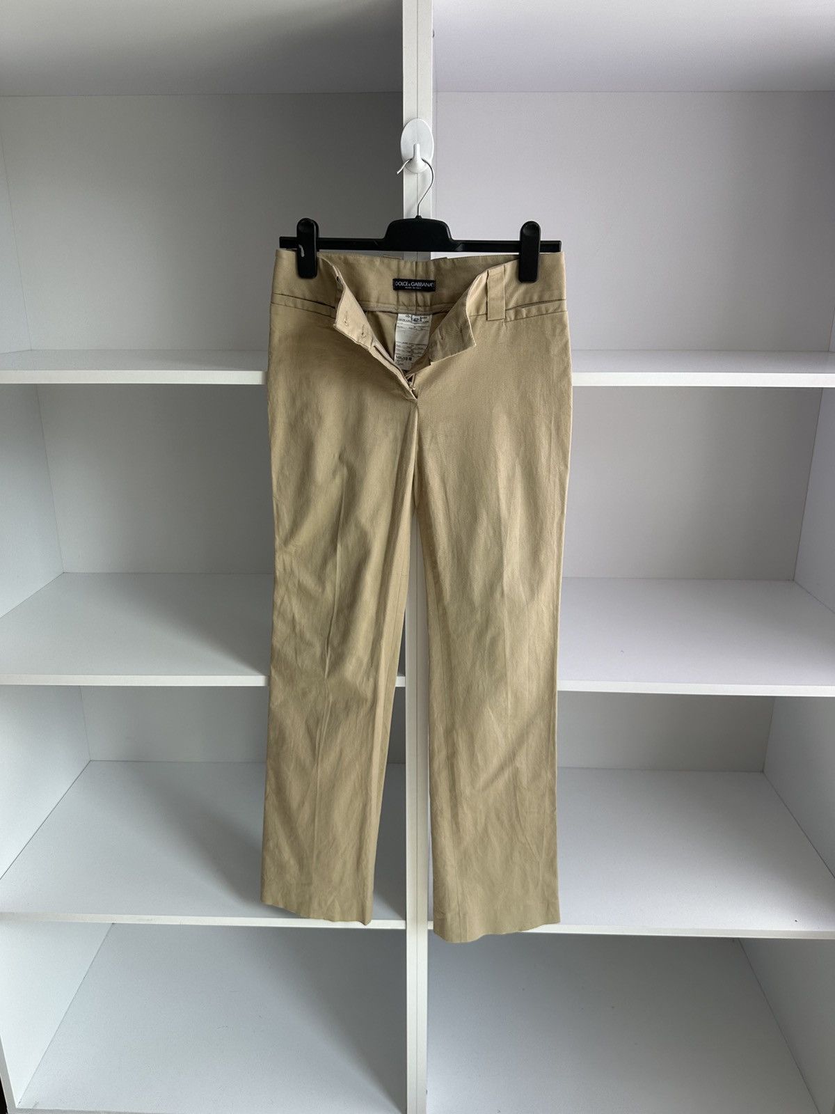 Dolce & Gabbana × Vintage Vintage Dolce&Gabbana Women's Beige Flare Size 28" / US 6 / IT 42 - 1 Thumbnail