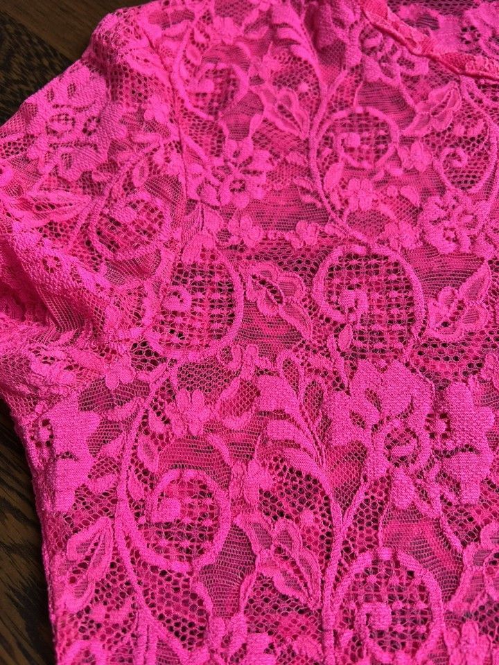 Kenzo KENZO T-shirt Lace Polyamide Pink Size S/M Made In Italy Size M / US 6-8 / IT 42-44 - 12 Thumbnail