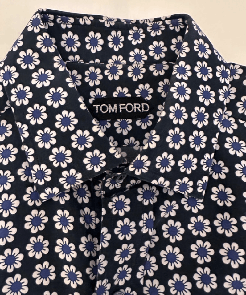 Tom Ford Tom Ford Shirt Printed Graphic Gucci Flowers Silk Top EX0235 Size US M / EU 48-50 / 2 - 2 Thumbnail