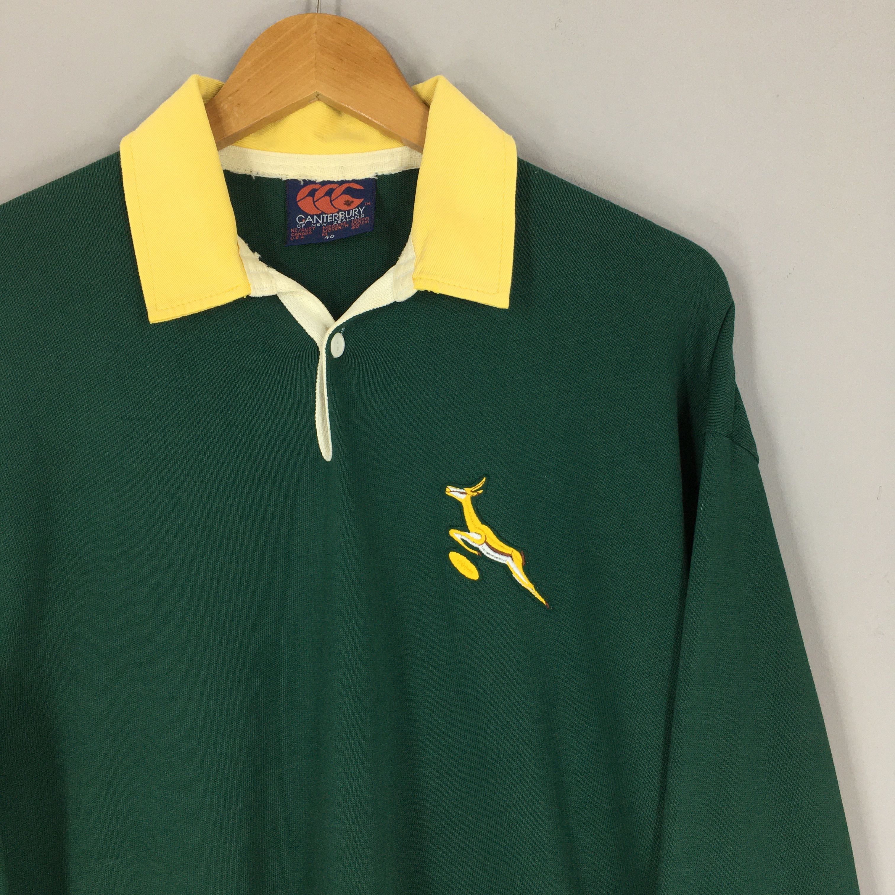 Canterbury of New Zealand Vintage Canterbury South Africa Rugby Union Shirt Medium Size US M / EU 48-50 / 2 - 2 Thumbnail