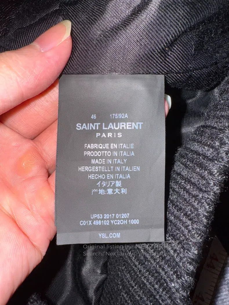 Saint Laurent Paris Saint Laurent Paris Fur Collar Oiled Leather Pilot Jacket Size US S / EU 44-46 / 1 - 8 Thumbnail
