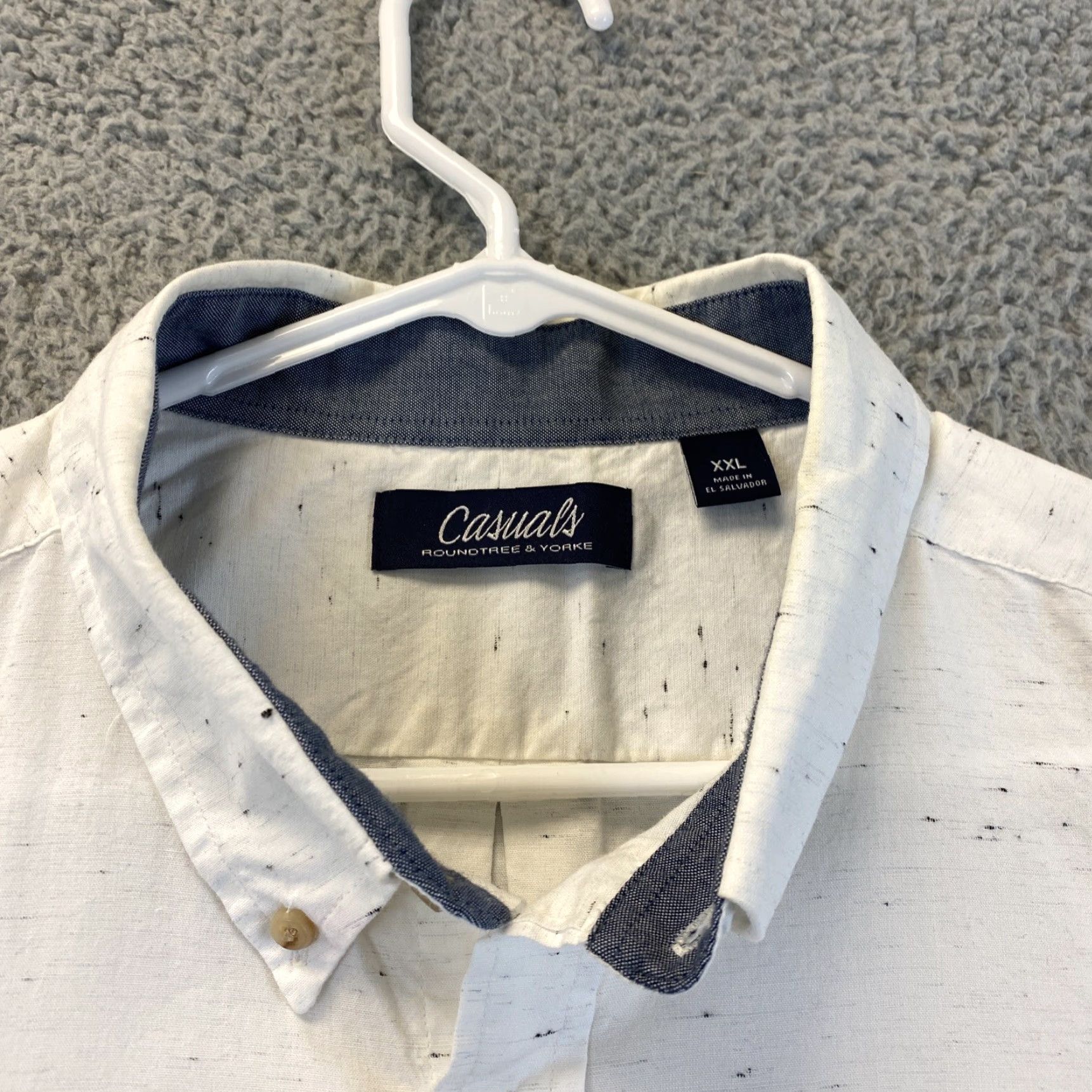 Vintage Casuals Shirt Men Long Sleeve Dress White XXL 100% Cotton Button-Down Regular Fit Mens Size US XXL / EU 58 / 5 - 4 Thumbnail