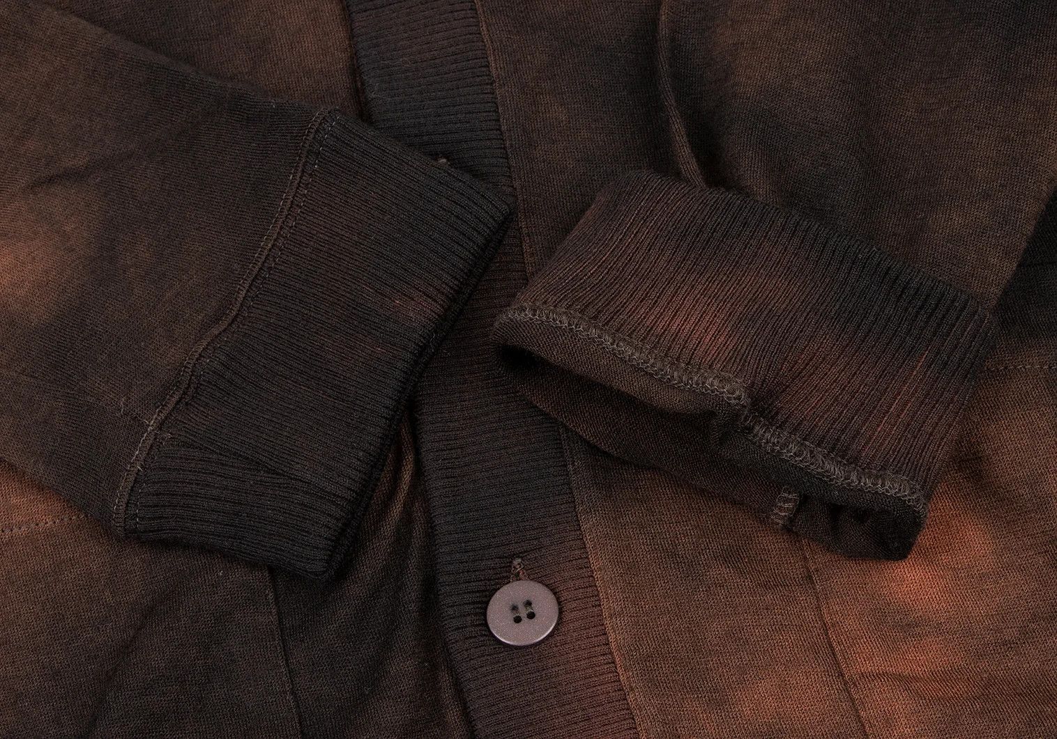 Issey Miyake Tie-Dye Wool Knit Cardigan in Brown and Black Size US XL / EU 56 / 4 - 5 Thumbnail