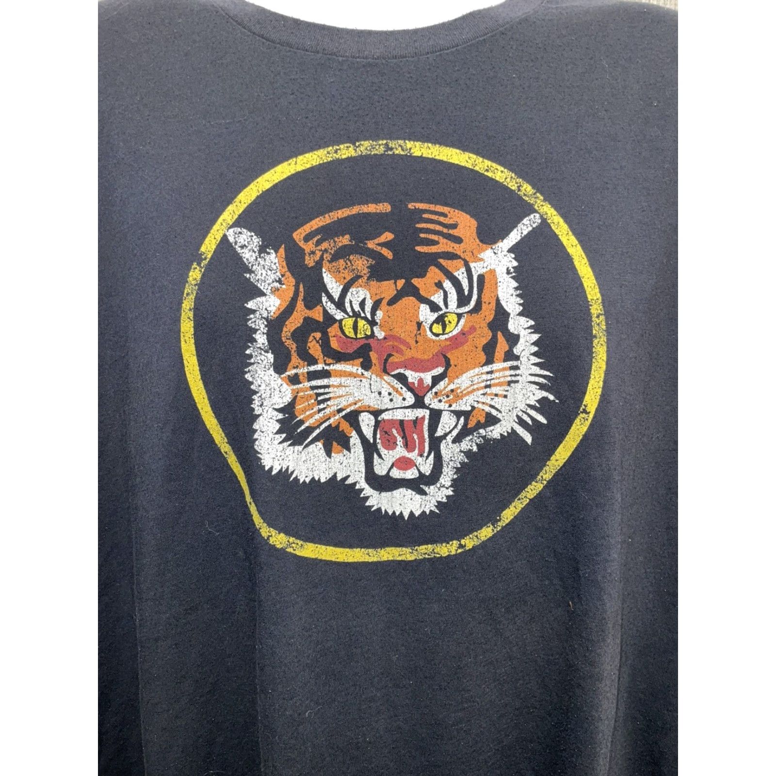 Vintage Ranger Up T-Shirt Polyester Blend Graphic Tiger Mens 3XL Black Size US XXL / EU 58 / 5 - 2 Thumbnail