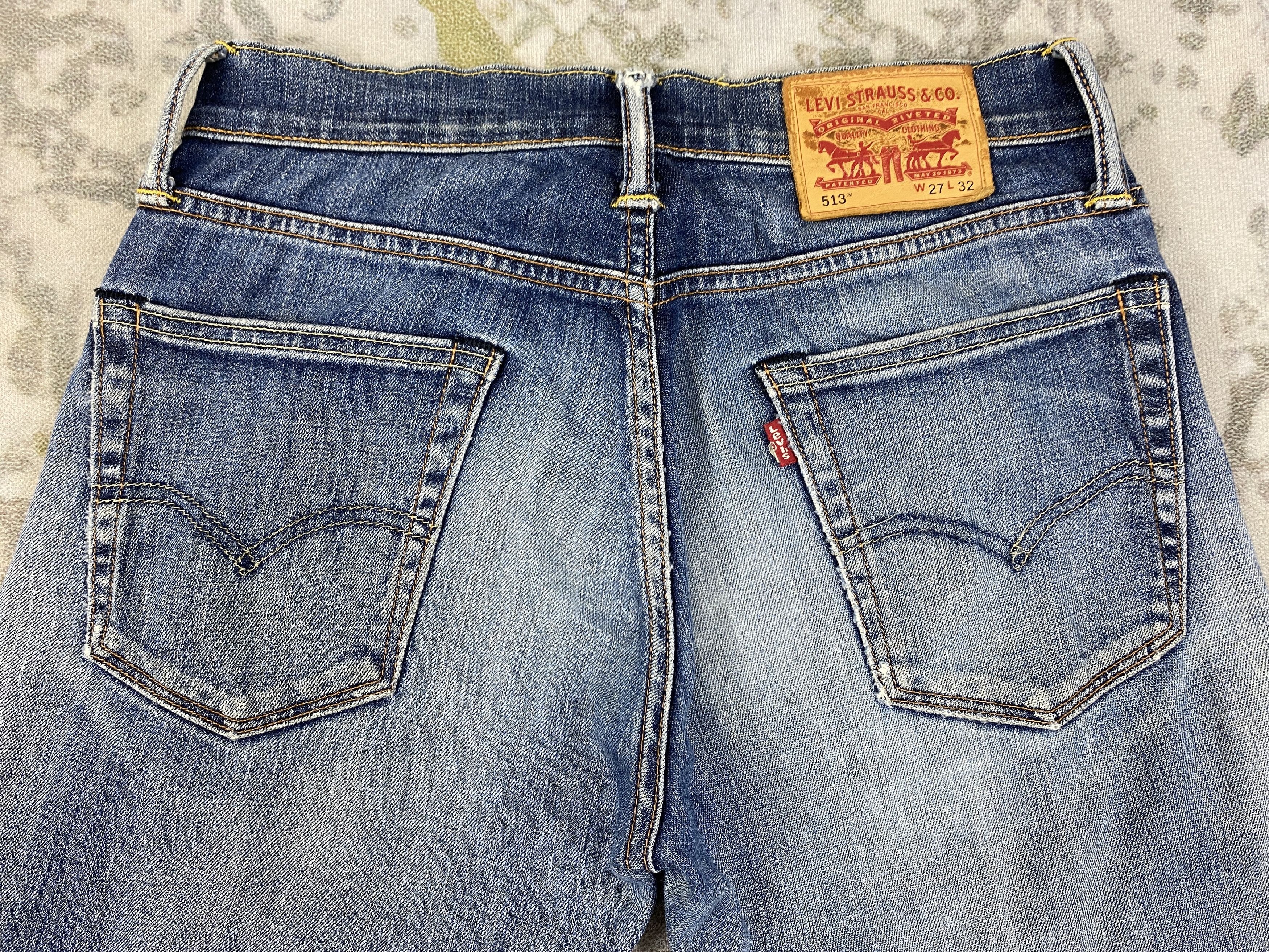 Levi's Distressed Blue Vintage Levi's 513 29x29 Denim -JN2150 Size US 29 - 4 Thumbnail