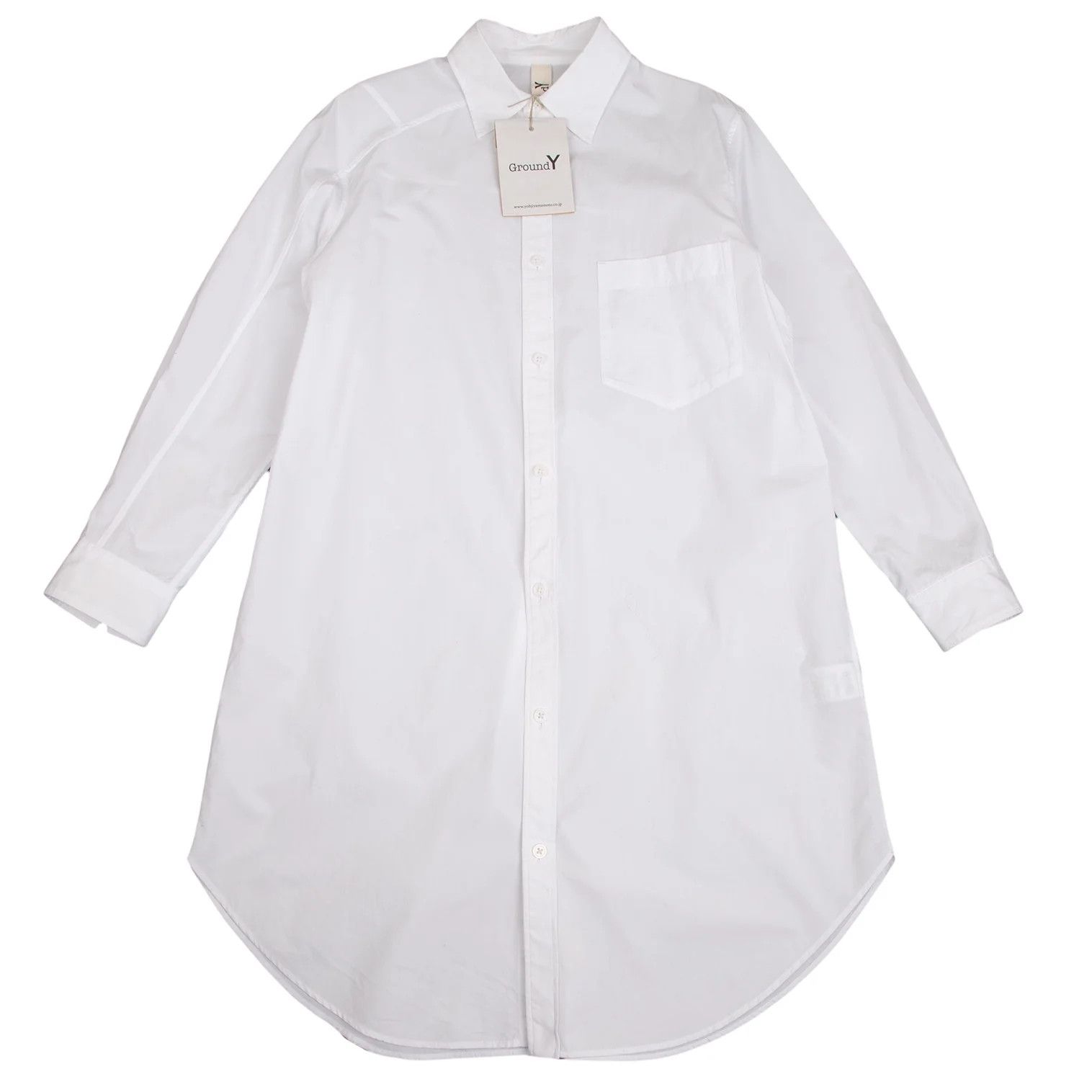 Yohji Yamamoto Cotton Long Sleeve Shirt in White with Sleeve Detail Size US S / EU 44-46 / 1 - 1 Thumbnail