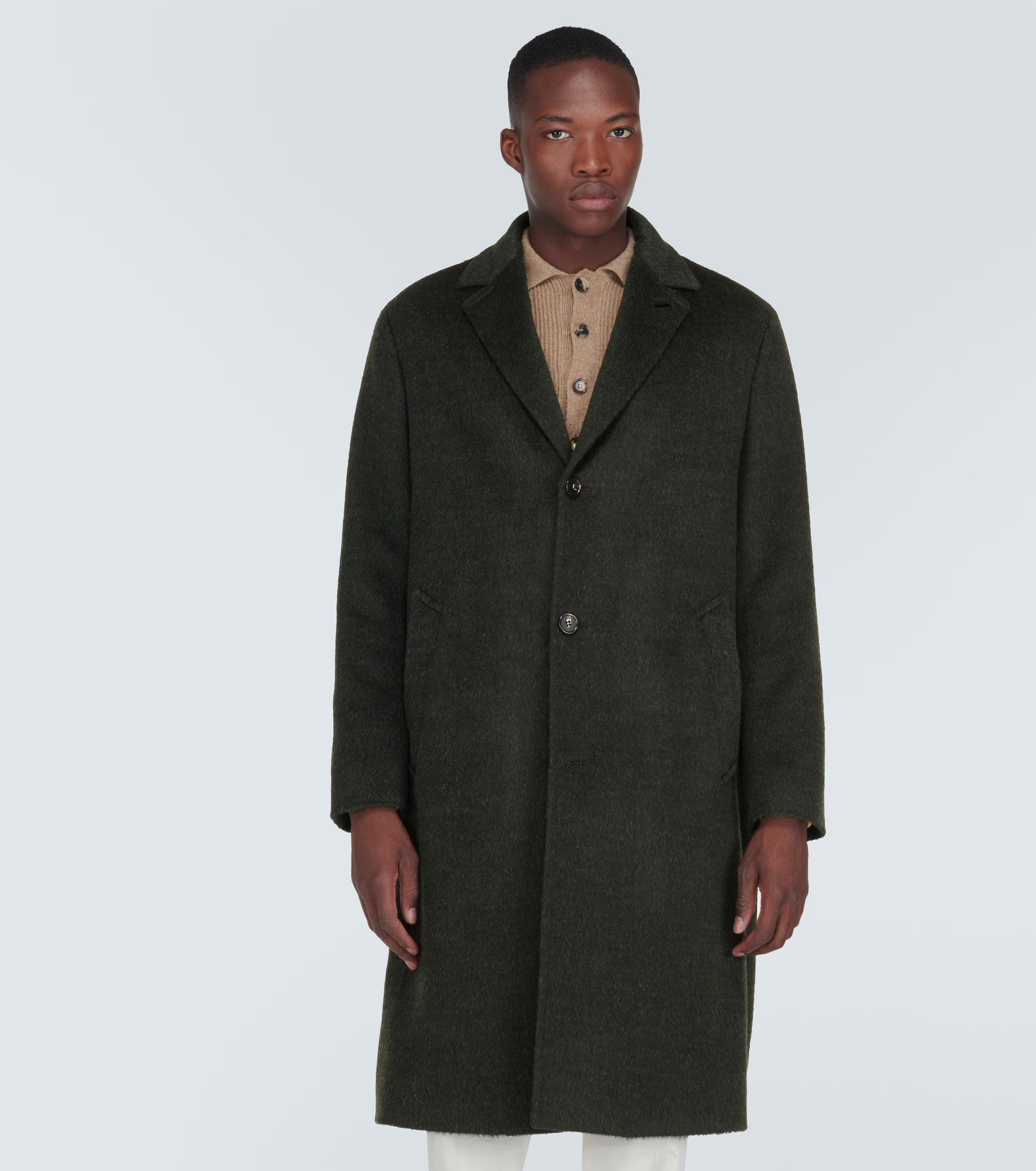 Loro Piana o1w1db10824 Gibson Cashmere Coat in Olive Green Size US M / EU 48-50 / 2 - 3 Thumbnail
