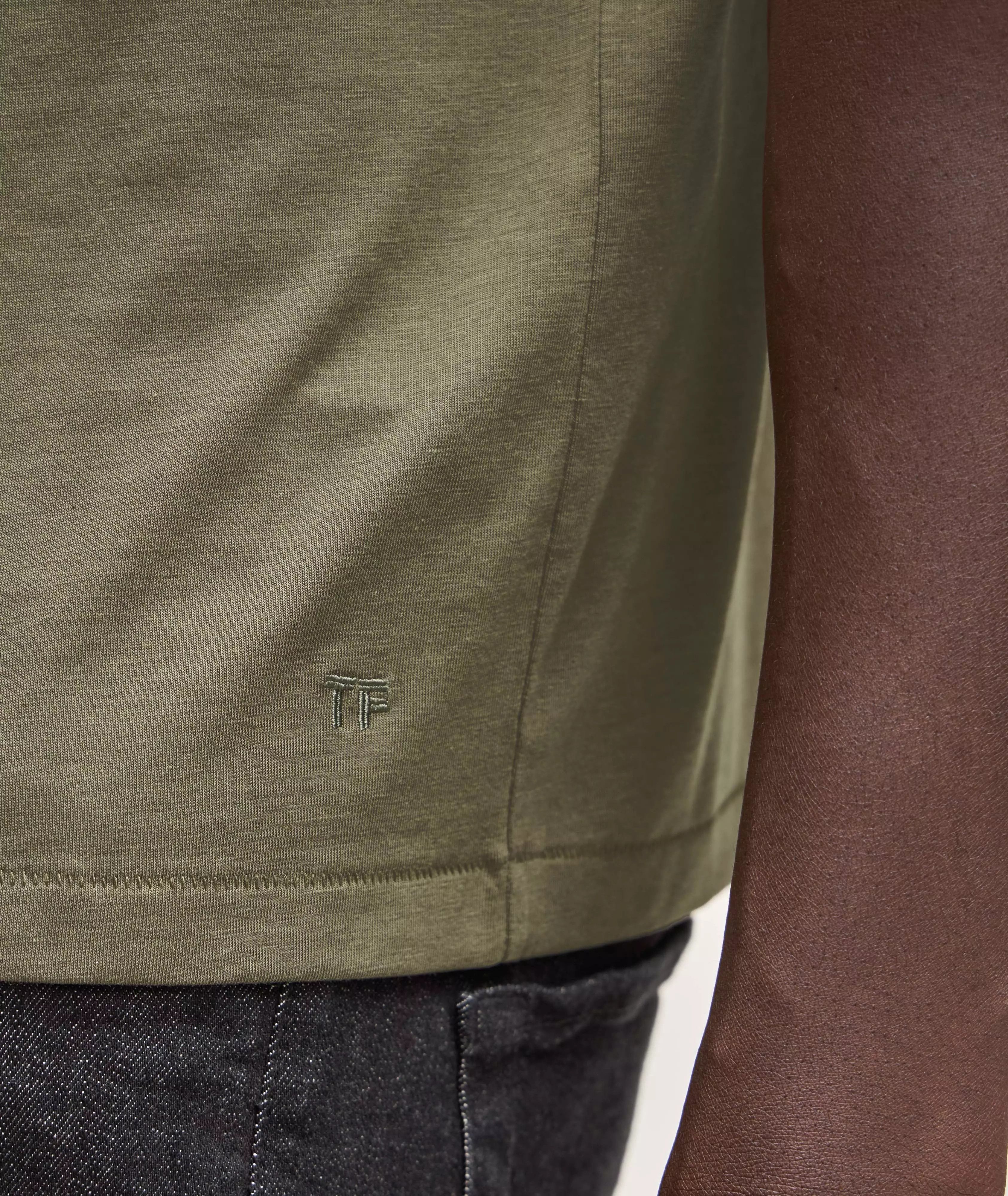 Tom Ford o1y0425 Crewneck T-Shirt in Olive Green Size US S / EU 44-46 / 1 - 3 Thumbnail