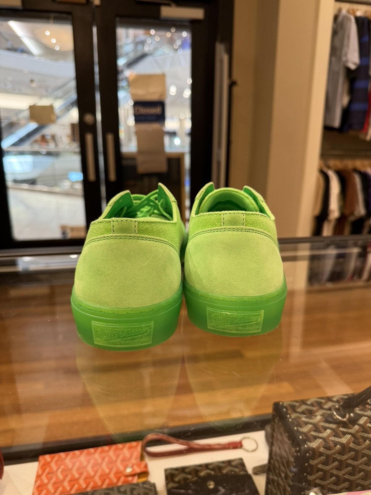 Louis Vuitton Louis Vuitton Tattoo Canvas Sneakers Low - Neon Green Size US 12 / EU 45 - 6 Thumbnail