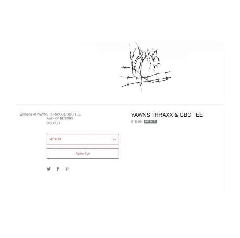 GOTHBOICLIQUE THRAXXHOUSE Yawns Thraxx & GBC tee Size US S / EU 44-46 / 1 - 13 Thumbnail
