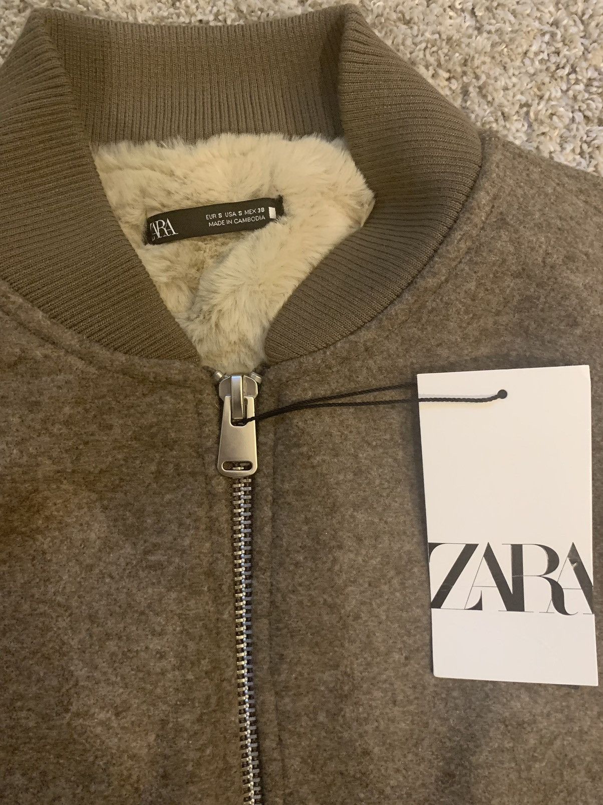 Zara Brown Zara Jacket w/ Faux Fur Lining (Brand New) Size US S / EU 44-46 / 1 - 4 Thumbnail