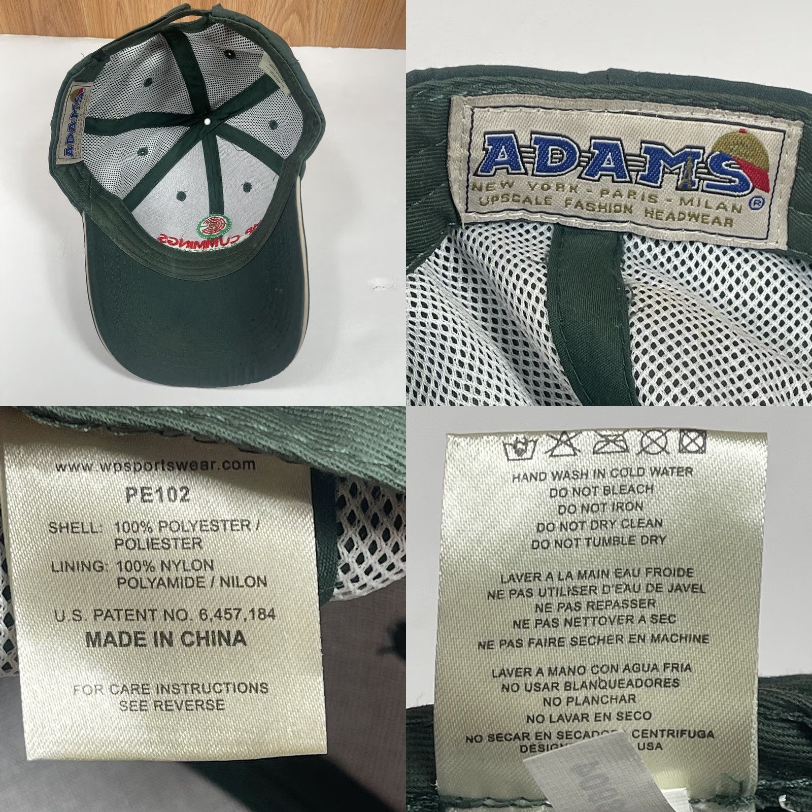 Vintage Adams Baseball Cap Adult Adjustable Gray Hat Cap Logo Embroidered Size ONE SIZE - 8 Thumbnail