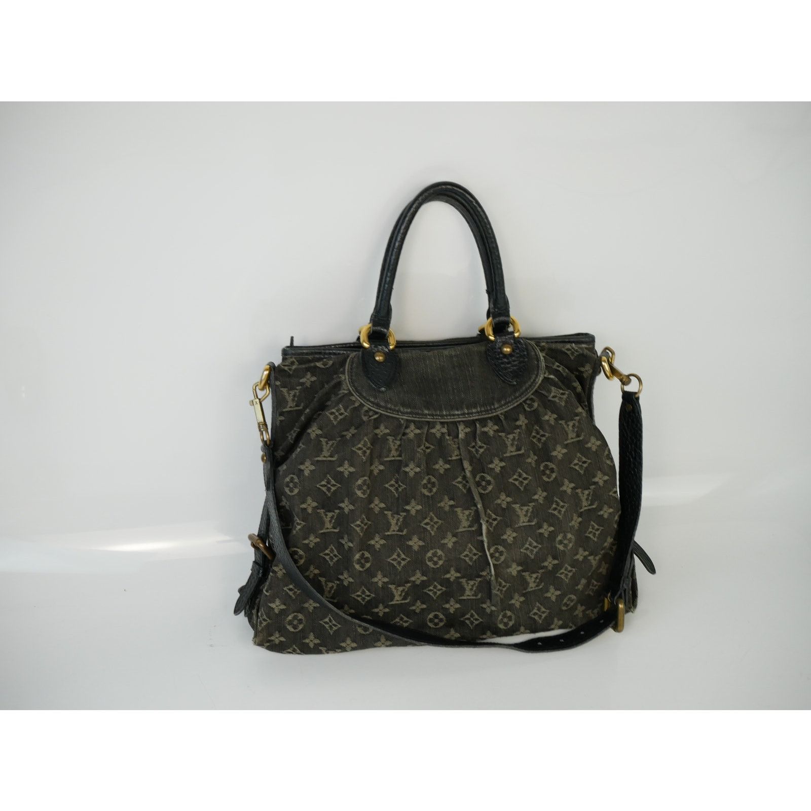 Louis Vuitton Louis Vuitton Black Denim Neo Cabby Tote Size ONE SIZE - 3 Thumbnail