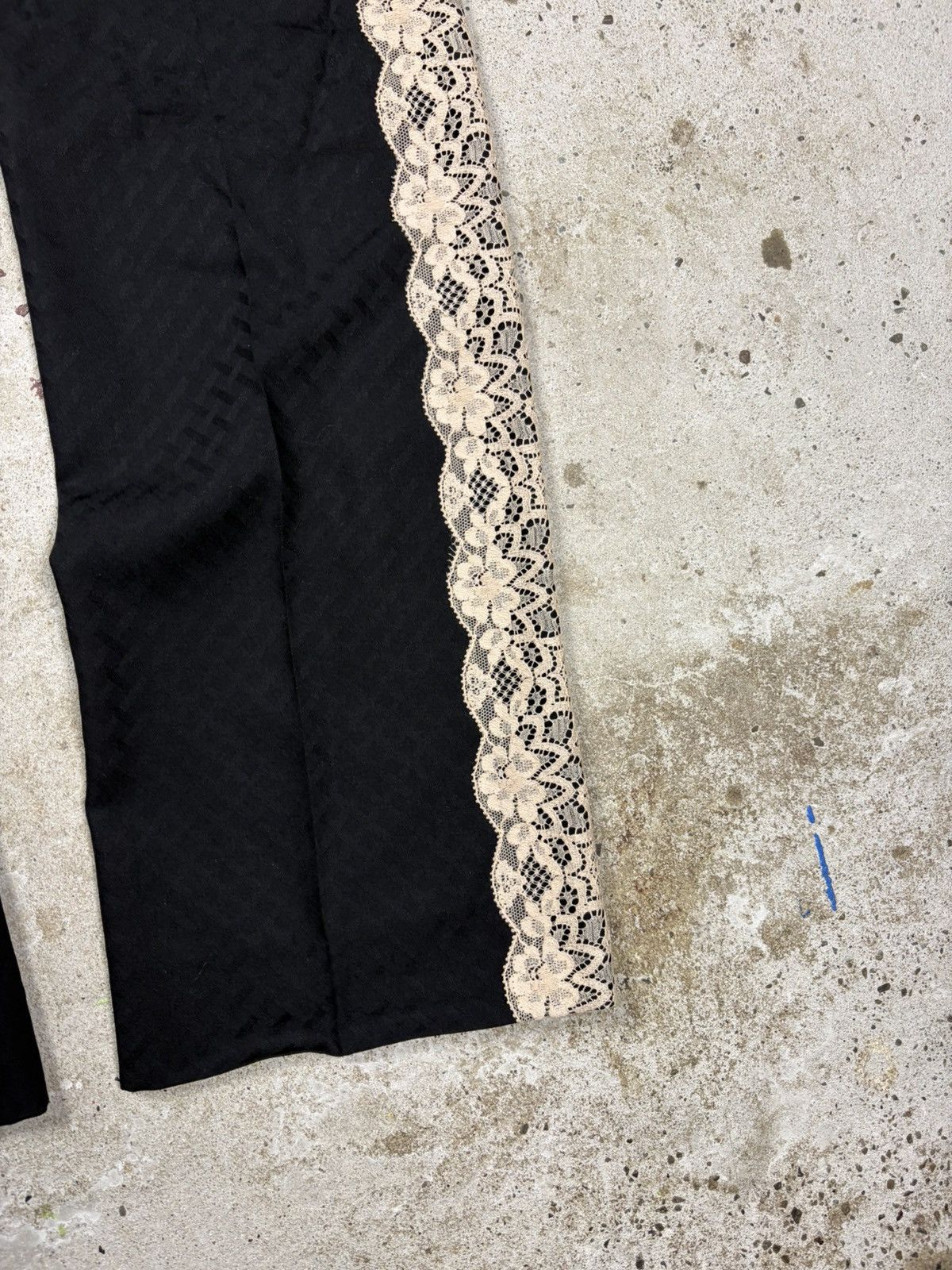 Dolce & Gabbana Dolce & Gabbana Black Casual Pants Lace Trims Stripe Size 30" / US 8 / IT 44 - 14 Thumbnail