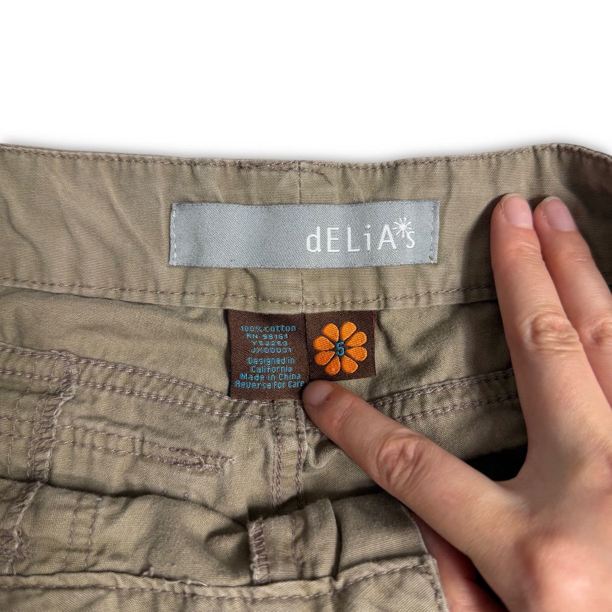 Other Y2K Delia’s Khaki Cargo Capri Pants w/ Ruffle Pocket Detail Size 30" / US 8 / IT 44 - 11 Thumbnail