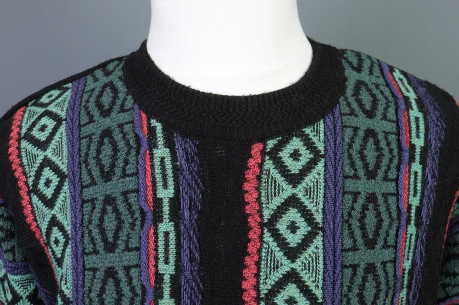 Carlo Colucci Carlo Colucci Multicolor Geometric Wool Knit Sweater Size 50 Size US M / EU 48-50 / 2 - 3 Thumbnail