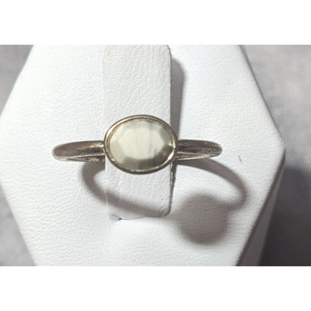 Other Minimalist Gold And White Faceted Stone Fashion Ring Size 7 Size ONE SIZE - 1 Thumbnail