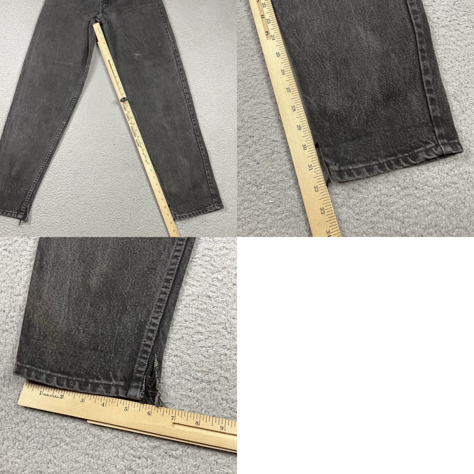 Levi's VINTAGE Levi's 560 Jeans 30x32 Black Silver Tab Tapered Leg USA Made Distressed Jeans Mens Size US 30 / EU 46 - 11 Thumbnail