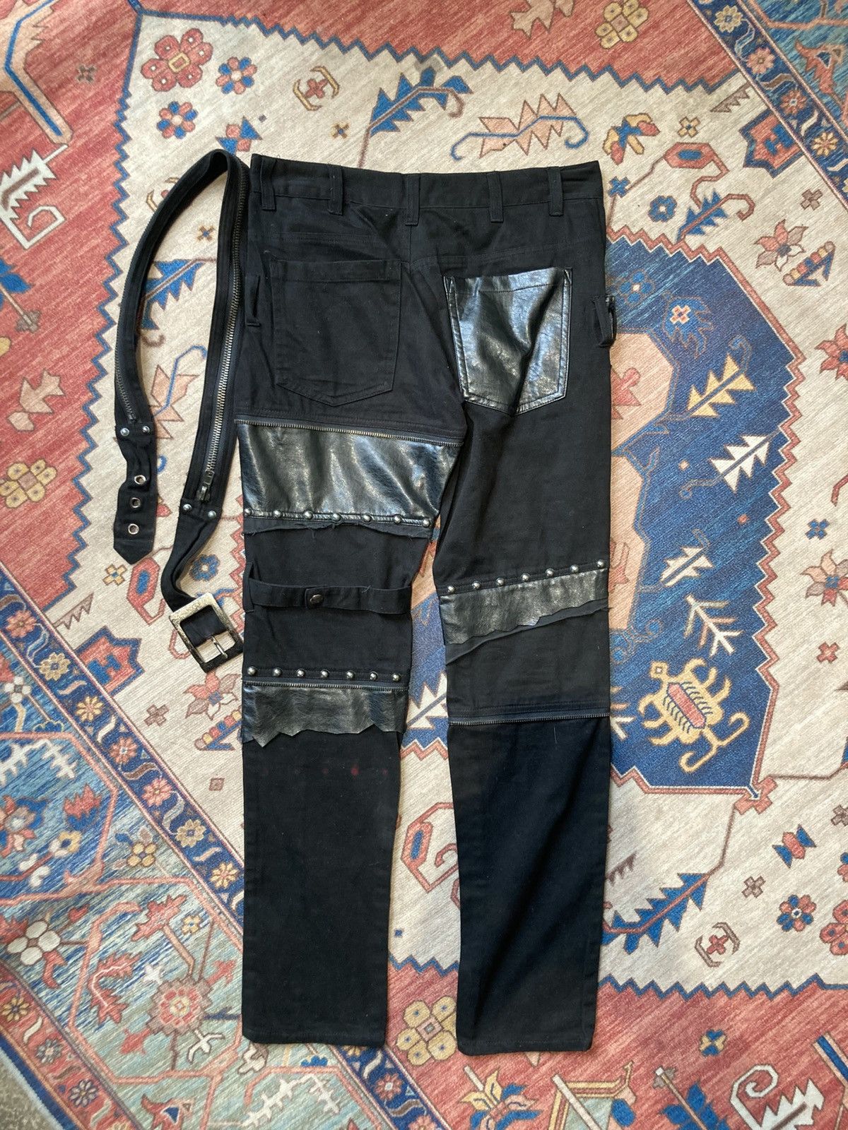 Sex Pot ReVeNGe Sex Revenge Revenge Bondage Punk Pants patchwork Leather Size US 30 / EU 46 - 14 Thumbnail
