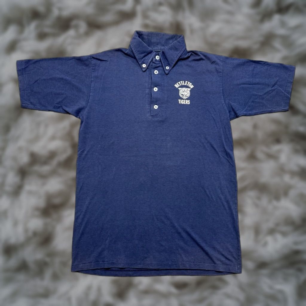 Vintage Nettleton Tigers Polo Shirt Mens M Vintage 70s Blue School Button Up Polo Shirt Mens M Vintage 70s Blue School Button Up Size US M / EU 48-50 / 2 - 1 Thumbnail