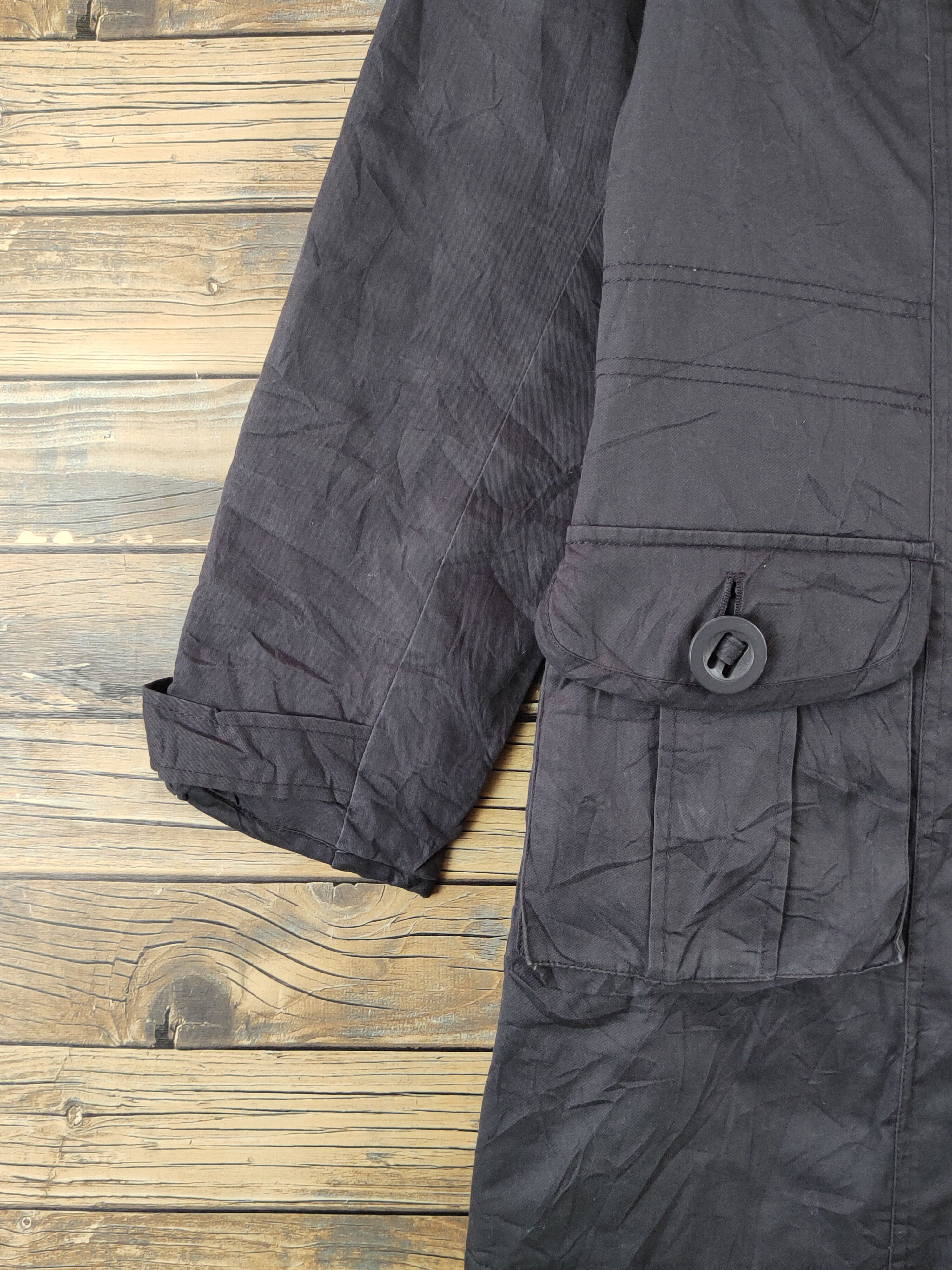 Japanese Brand × Vintage Retro Winter jacket by Avarice Navy Hoodie Coats Size L / US 10 / IT 46 - 4 Thumbnail