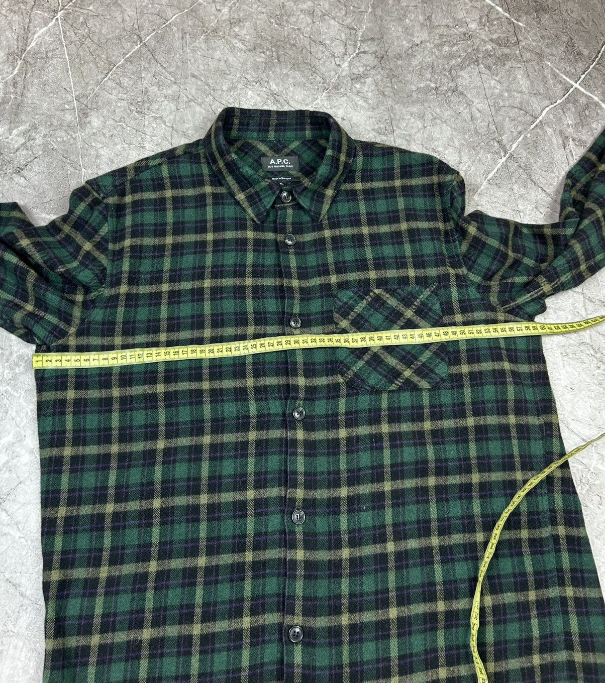 A.P.C. A.P.C Wool Flannel Button Up Size US XL / EU 56 / 4 - 10 Thumbnail