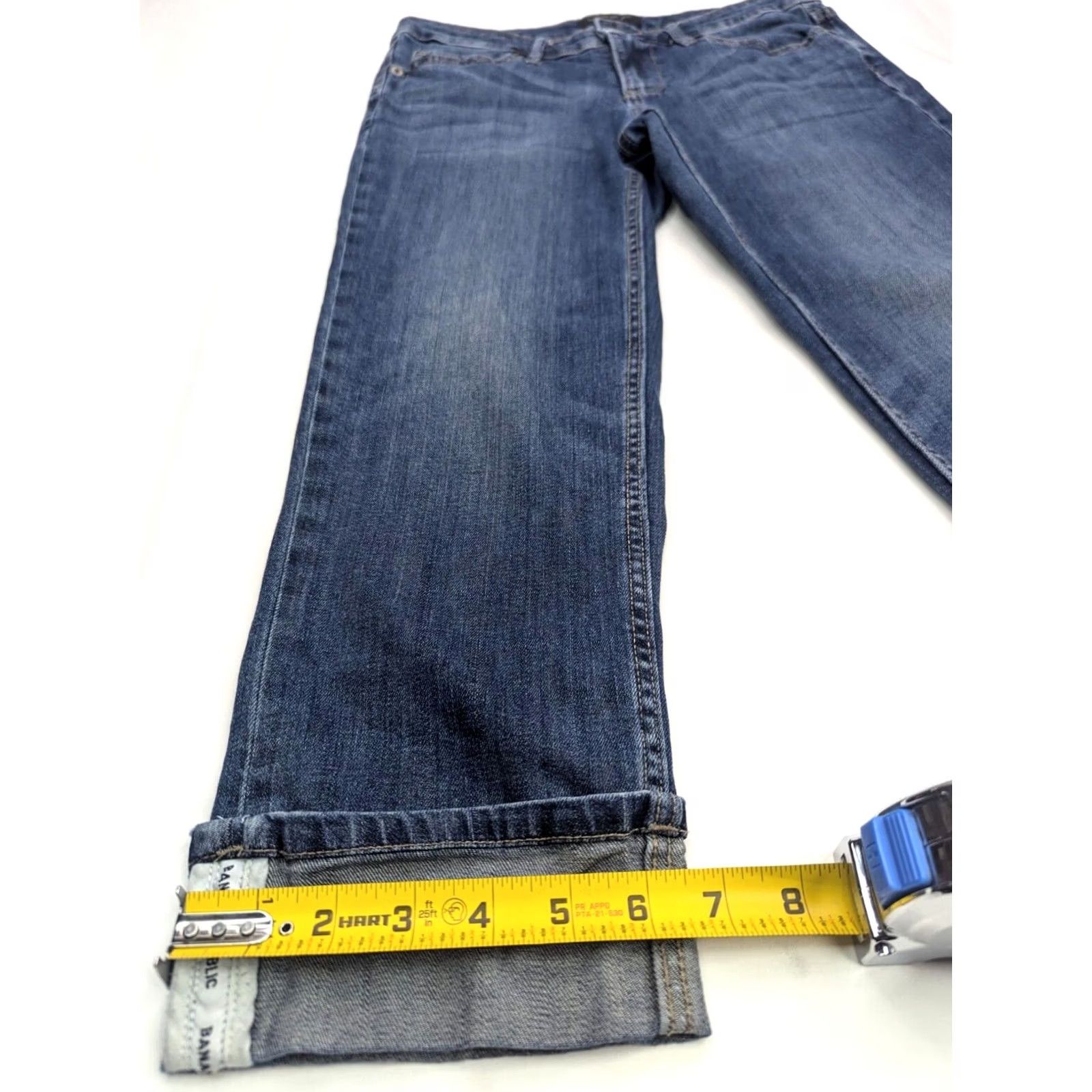 Banana Republic Banana Republic Jeans Women 24/7 True 28x23 Crop Denim Capris Straight Leg Size 28" / US 6 / IT 42 - 3 Thumbnail