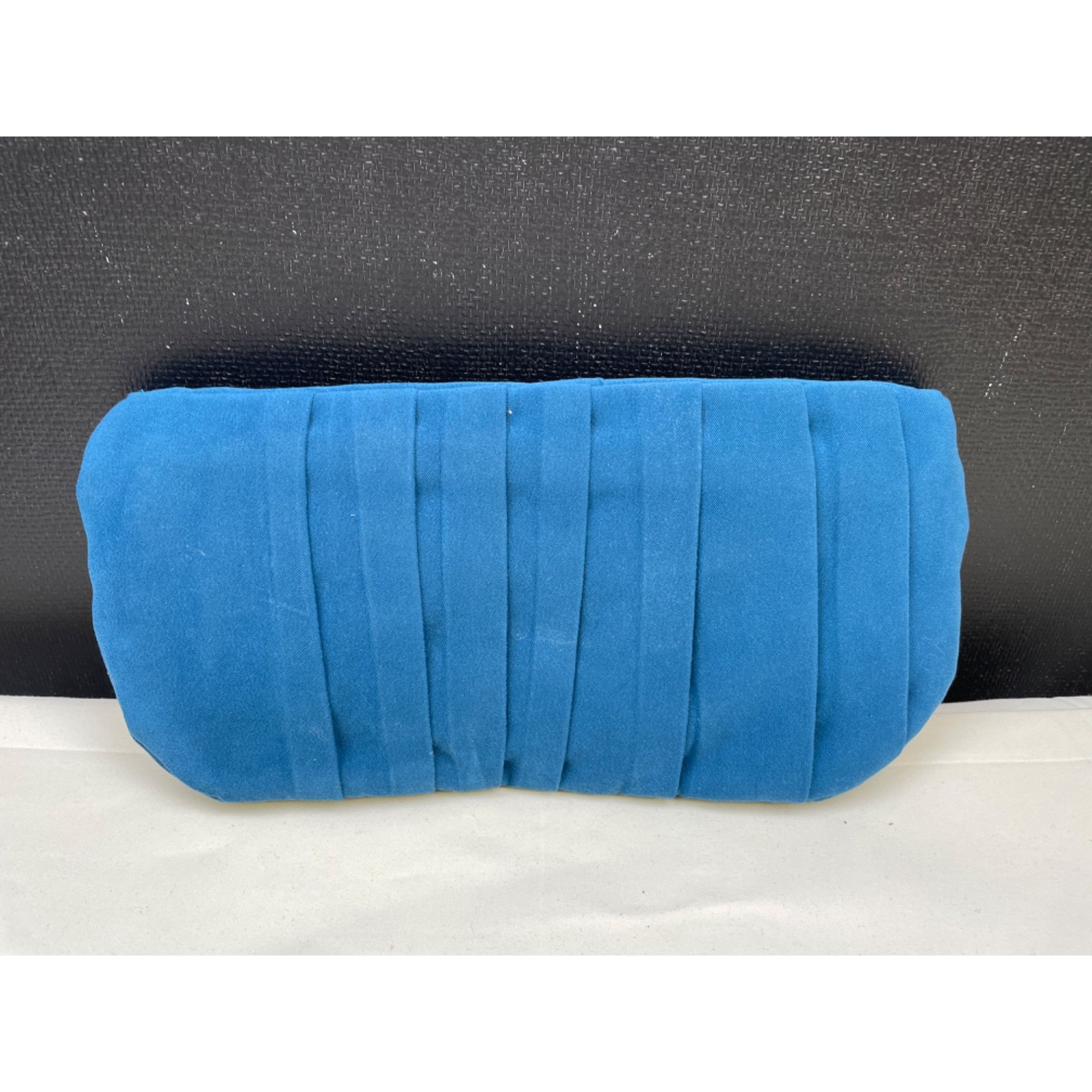 Other Tricia Totes Women's Blue Velvet Clutch with Silver Metal Bu Size ONE SIZE - 2 Thumbnail
