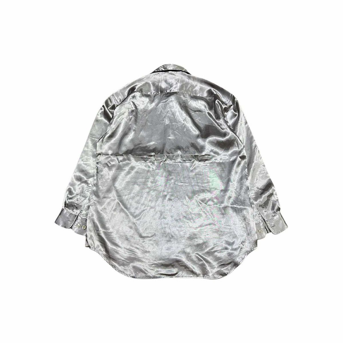Japanese Brand 🔥 Japanese Vintage Craysun Metallic Silver Shirt Long Sleeve Size US XL / EU 56 / 4 - 9 Thumbnail