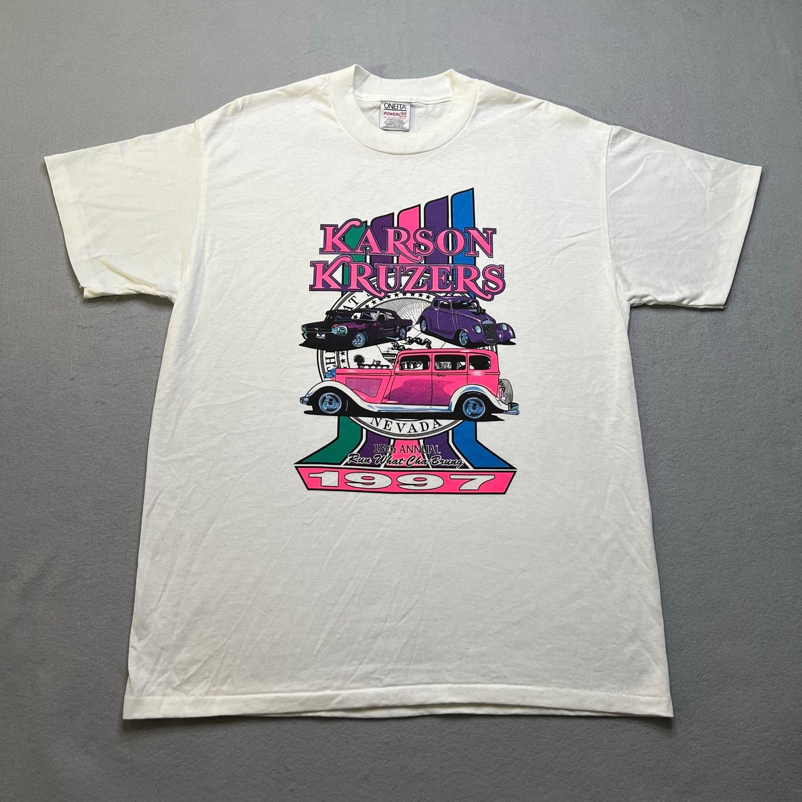Other Vintage 1997 Karson Kruzers Reno Nevada Car Show T Shirt L Size US L / EU 52-54 / 3 - 1 Thumbnail