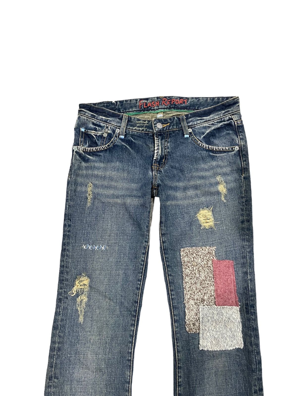 Japanese Brand RARE ! Vintage Flash Report Distressed Style Kapital Design Size US 32 / EU 48 - 5 Thumbnail