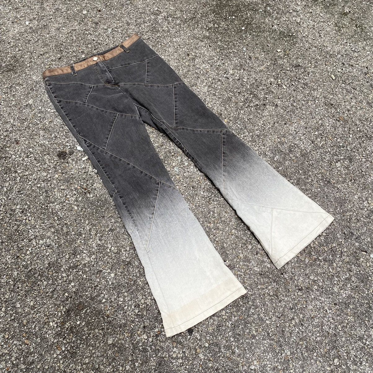 If Six Was Nine Flared Jeans Patchwork by Ecole de Paris Boot Cut Pants Size 28" / US 6 / IT 42 - 2 Thumbnail