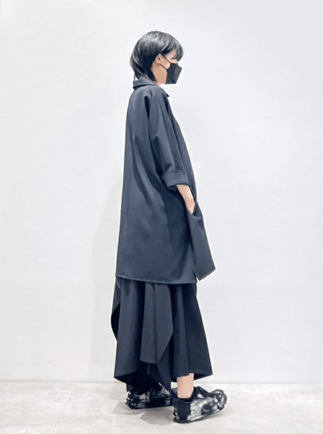Yohji Yamamoto Yohji Yamamoto Femme - WOOL BACKSIDE WRAP S PANTS Size 40" / US 18 - 9 Thumbnail