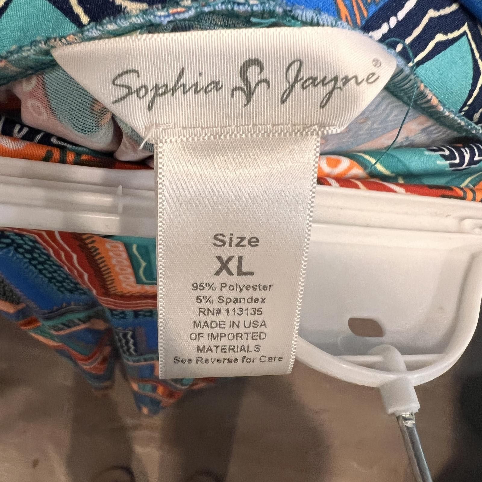 Other Sophia Jayne Women's XL Skirt with Colorful Zigzag Pattern Size 40" / US 18 - 4 Thumbnail