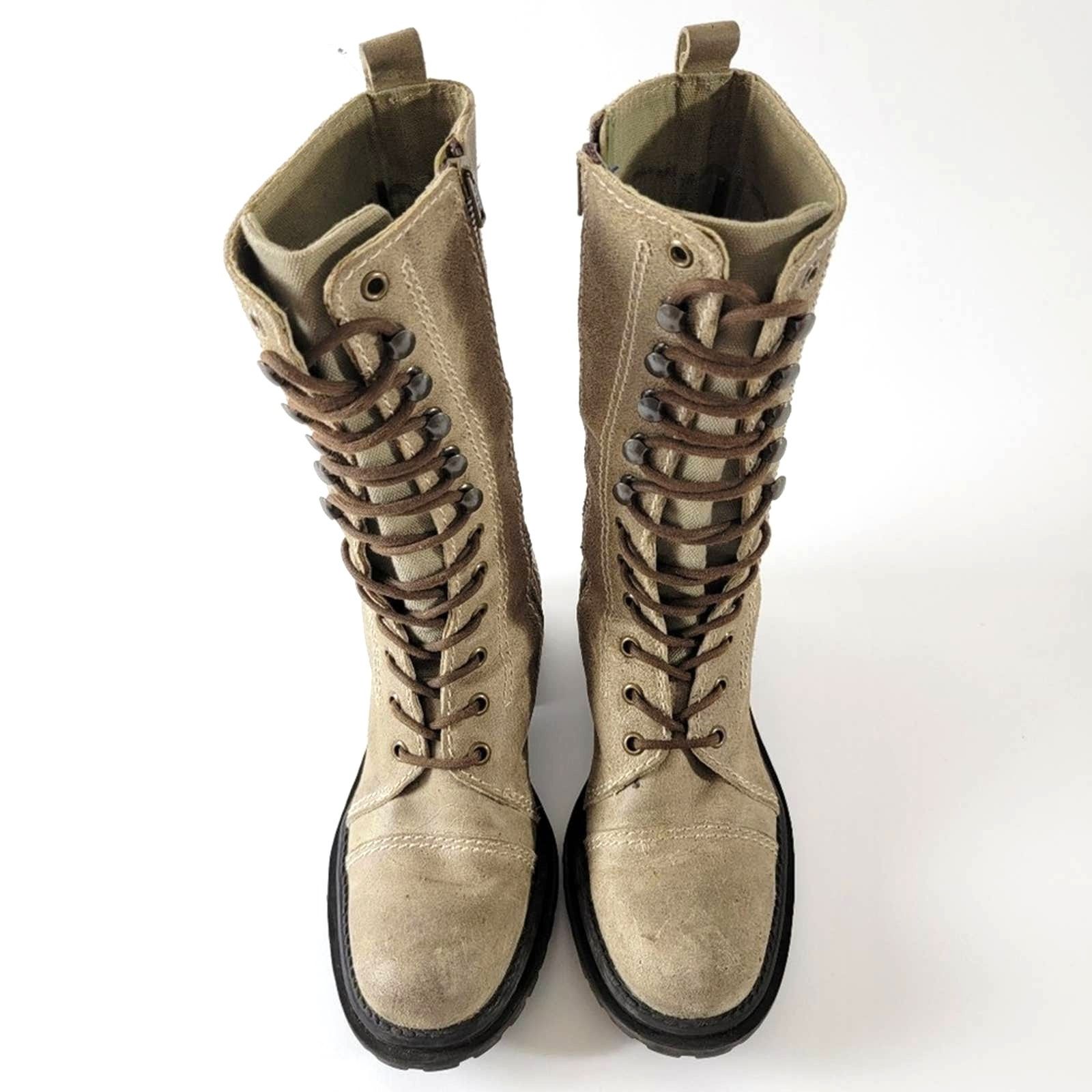 ESPIRIT Vintage 90s Grunge Combat Chunky Platform Boots - 7 Size US 7 / IT 37 - 2 Thumbnail