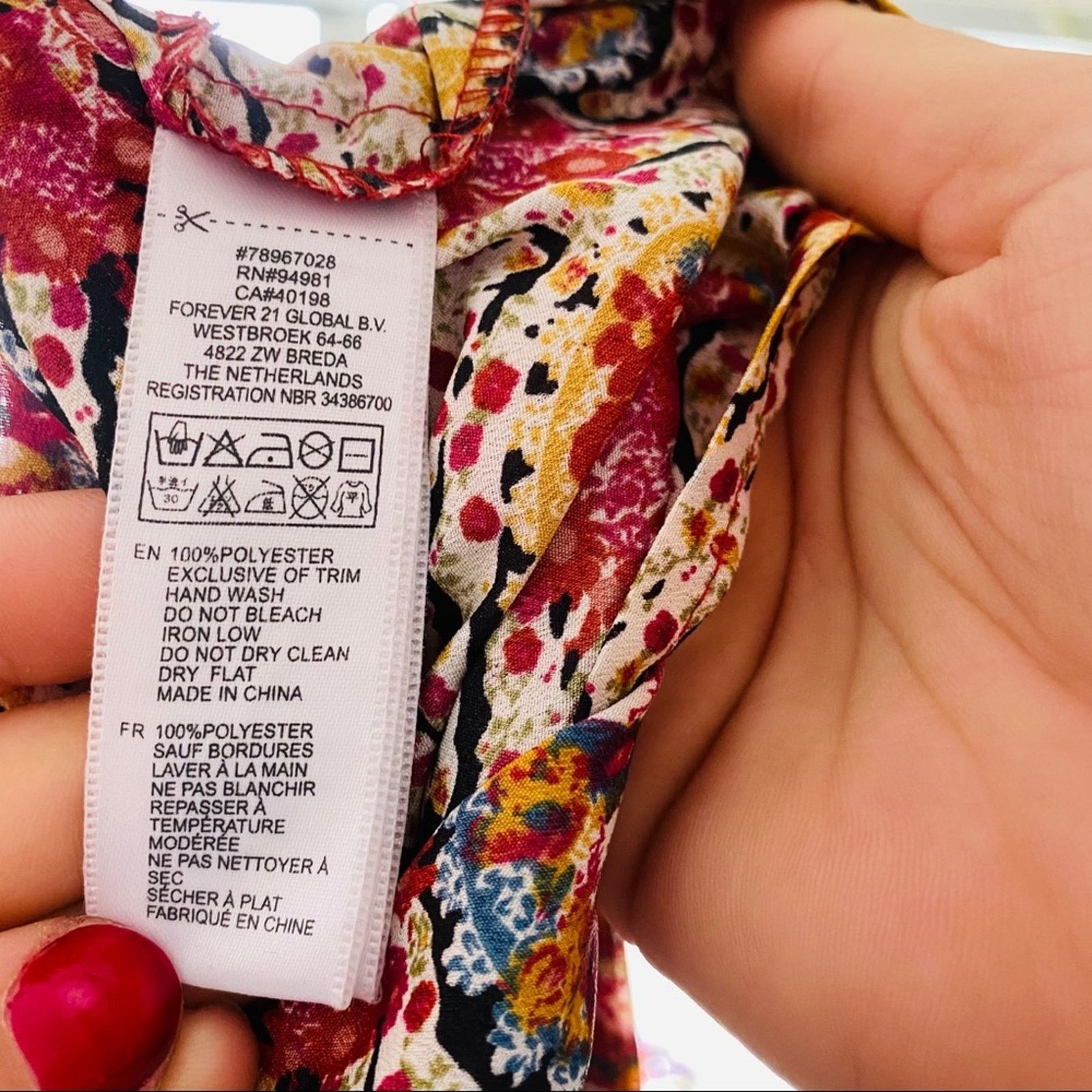 Forever 21 FOREVER Red Cream Floral Leather Wrap Tank Top Maxi Dress Size M / US 6-8 / IT 42-44 - 6 Thumbnail