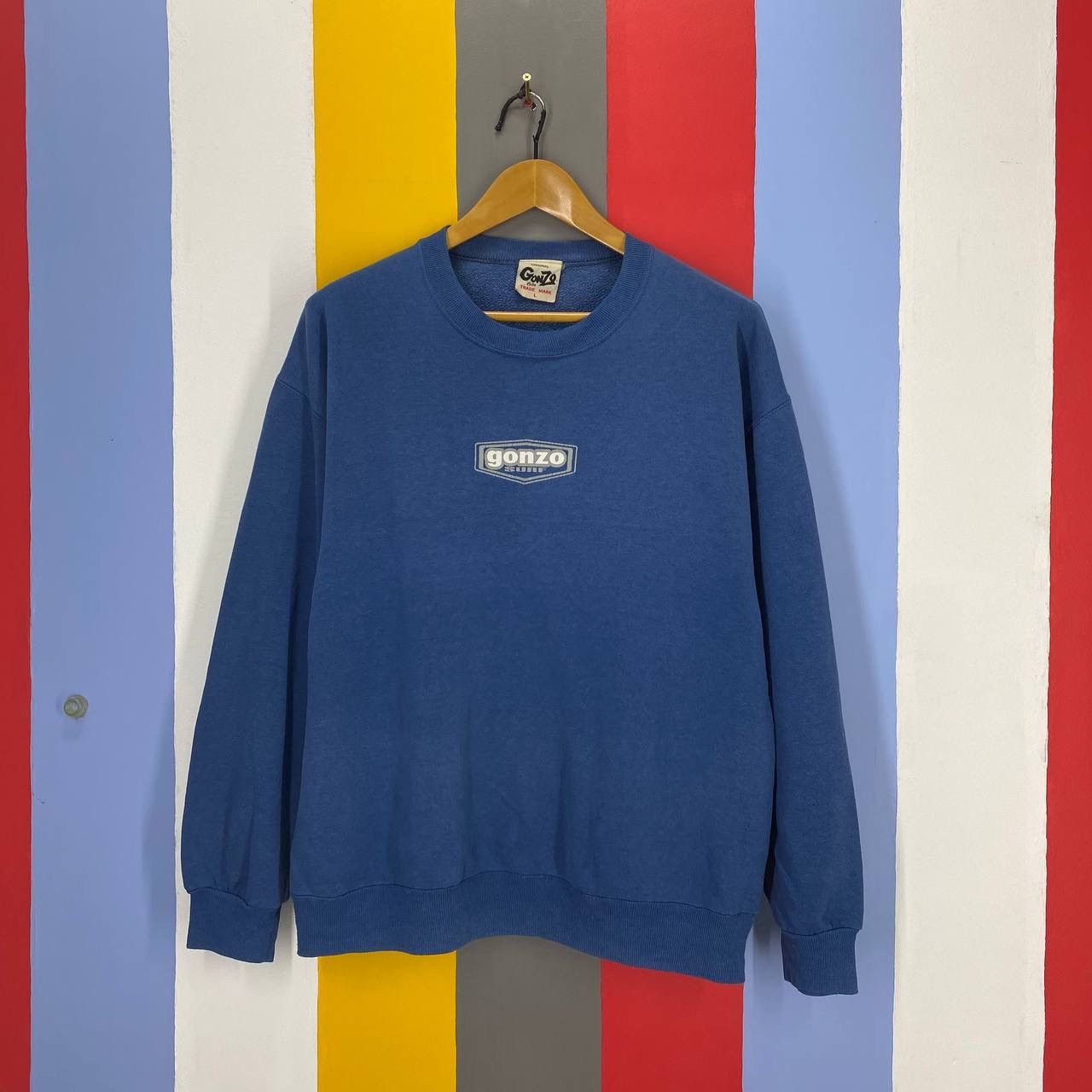 Japanese Brand 90s Vintage GONZO SURF Made In Japan Sweatshirt #2173/20 Size US L / EU 52-54 / 3 - 1 Thumbnail